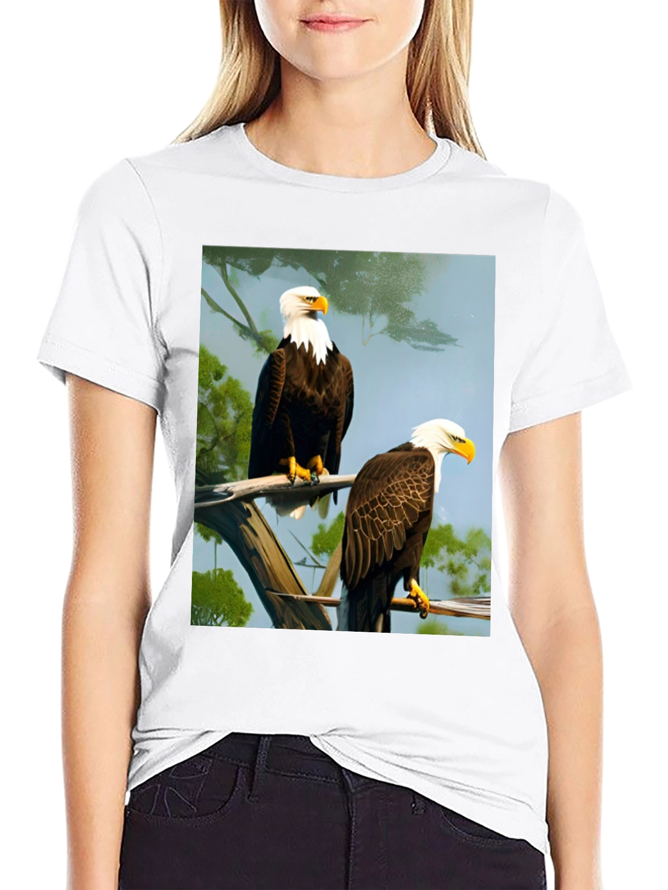 Bald Eagle Graphic Tee - Patriotic Style