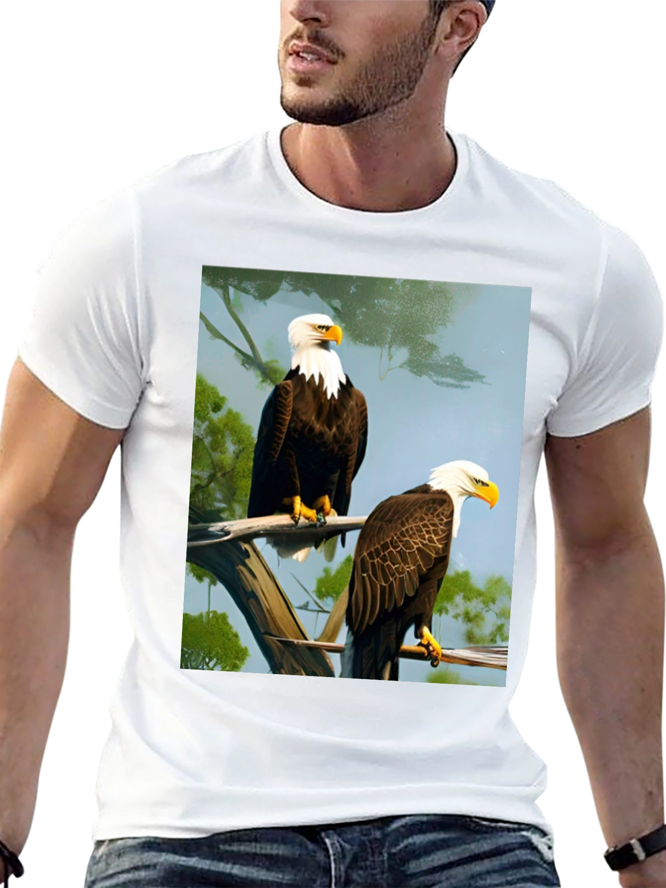 Bald Eagle Graphic Tee - Patriotic Style