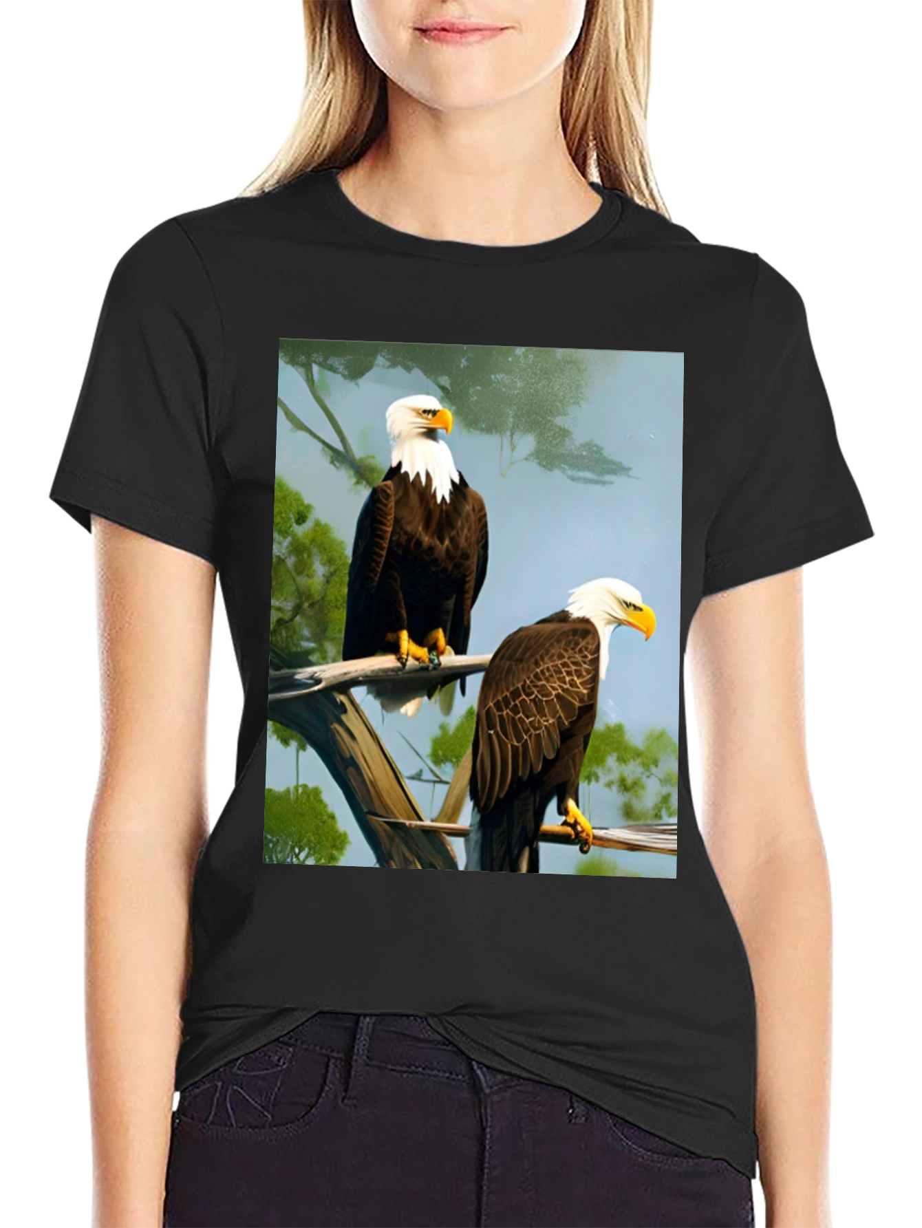Bald Eagle Graphic Tee - Patriotic Style