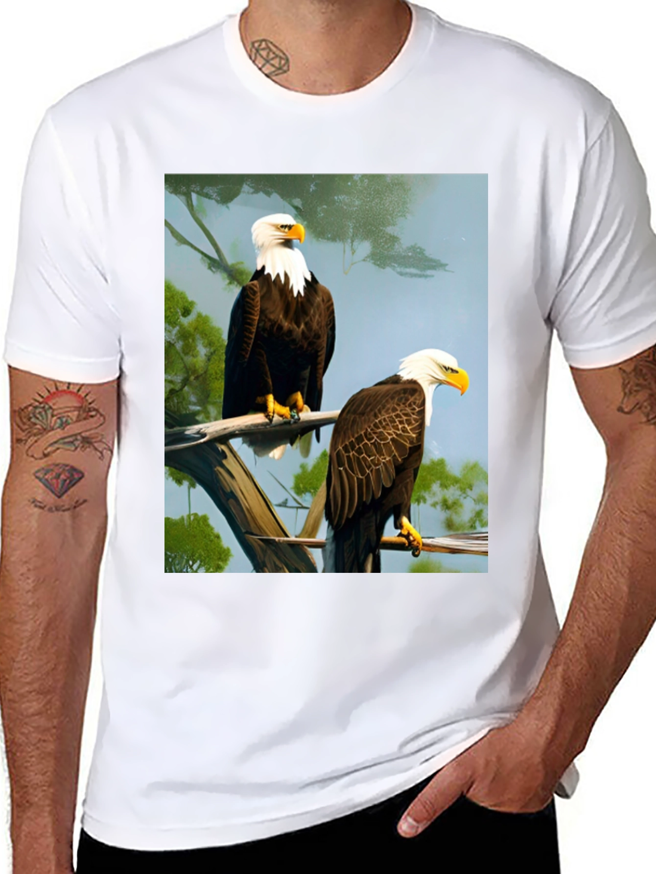Bald Eagle Graphic Tee - Patriotic Style