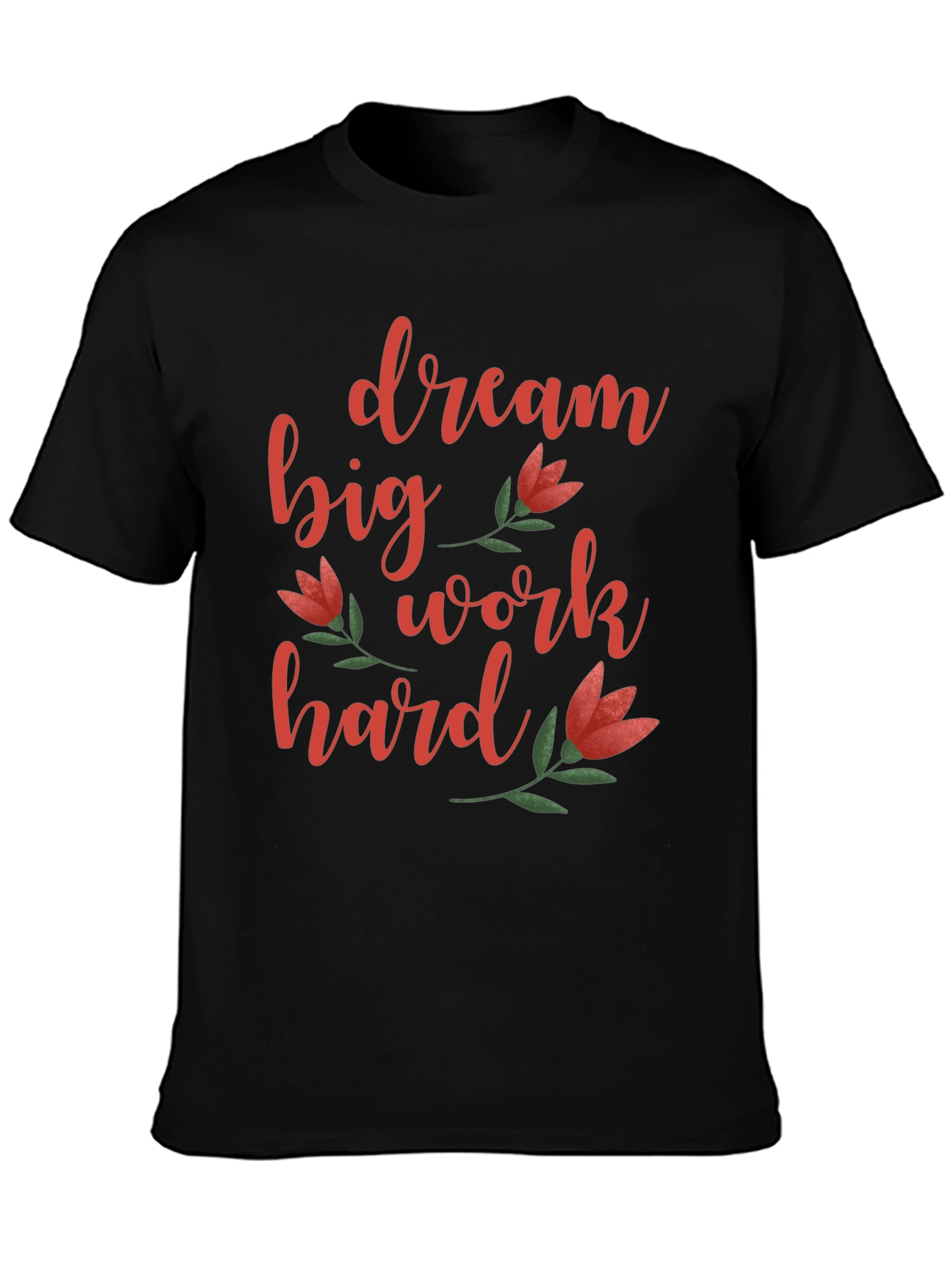 Dream Big T-Shirt - Black Cotton Graphic Tee