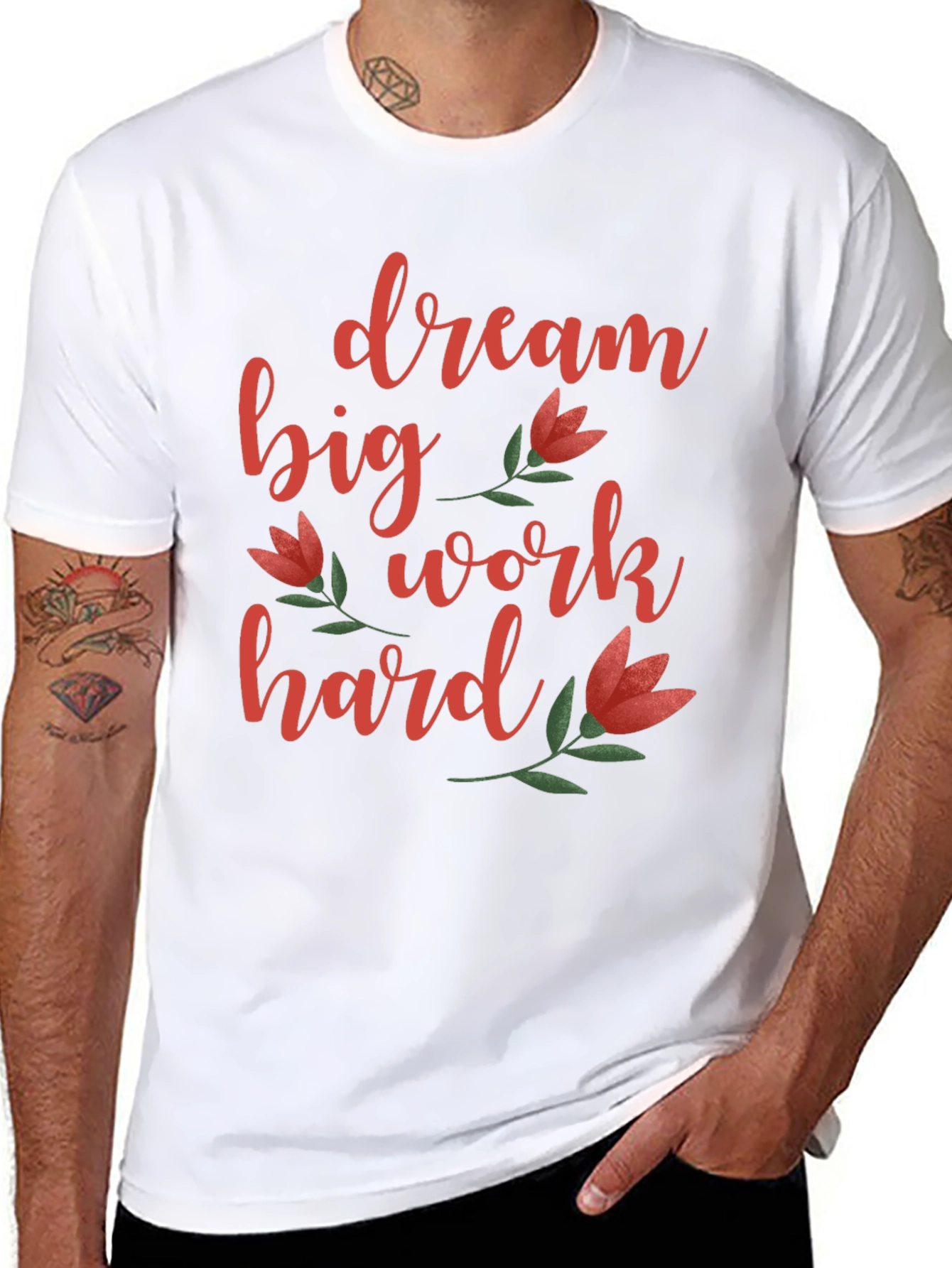 Dream Big T-Shirt - Black Cotton Graphic Tee