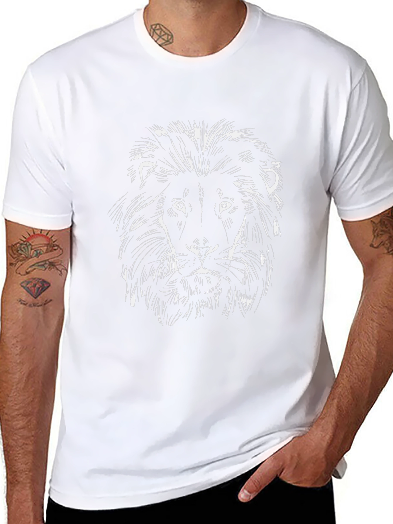 Black Lion Graphic Tee - Bold & Stylish