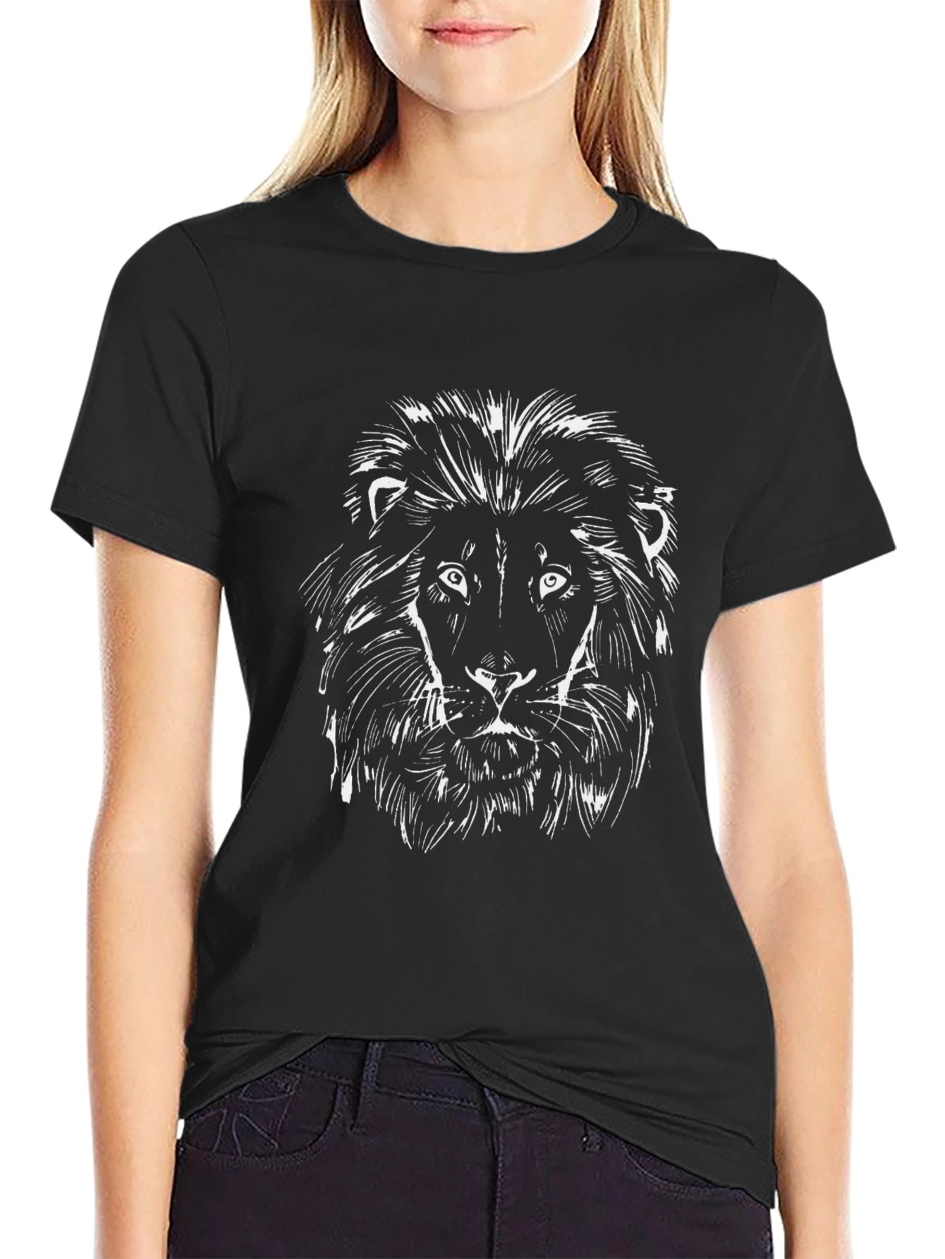 Black Lion Graphic Tee - Bold & Stylish