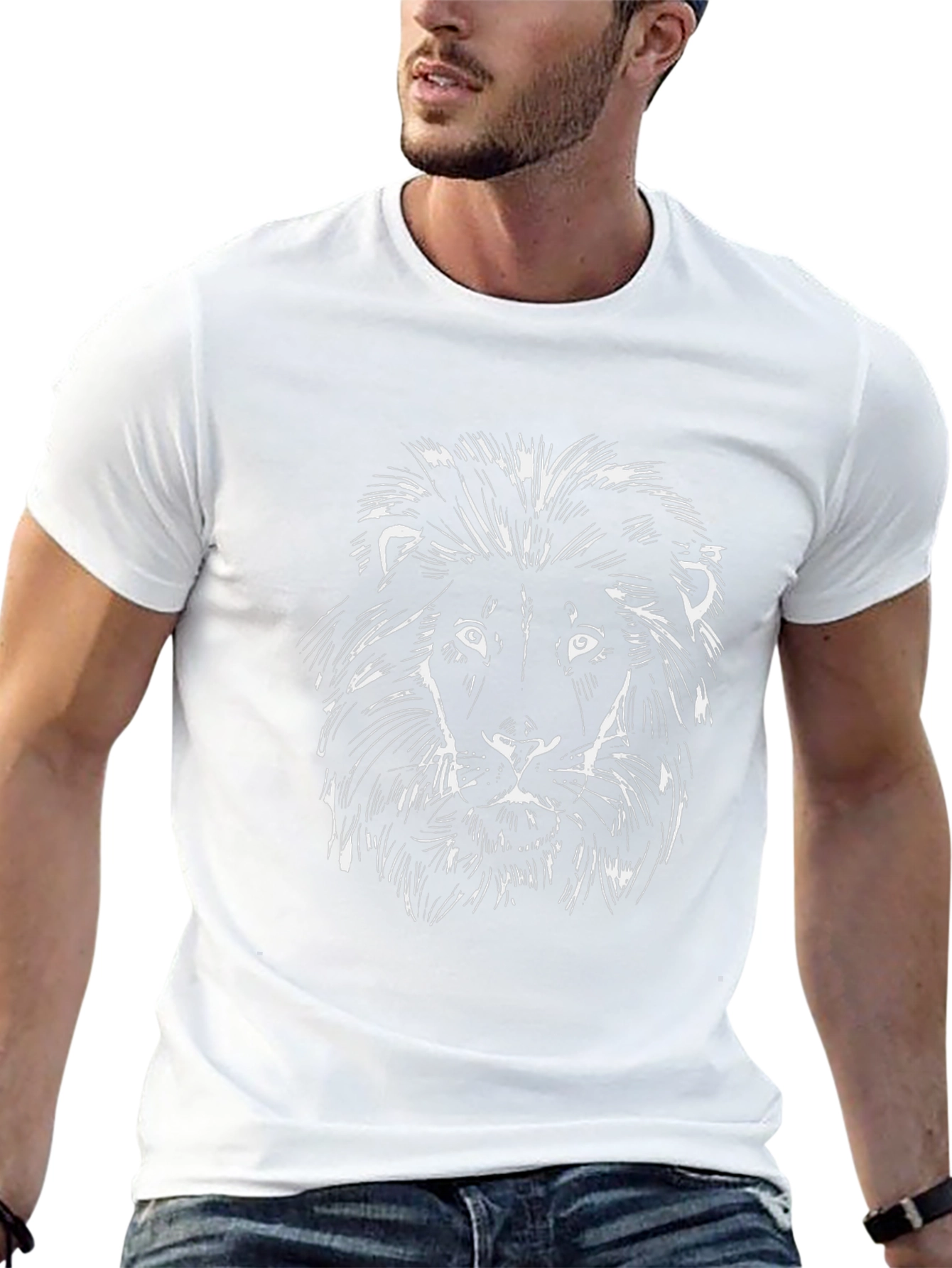 Black Lion Graphic Tee - Bold & Stylish