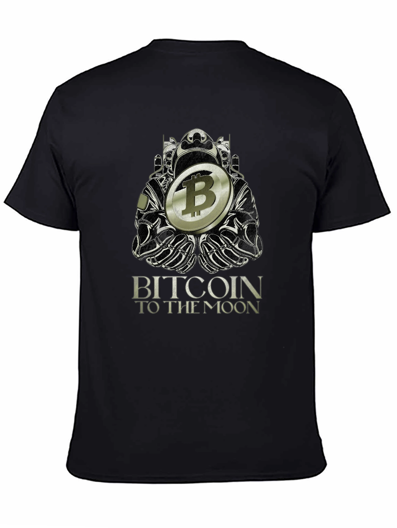 Bitcoin to the Moon Black T-Shirt Crypto Graphic Tee