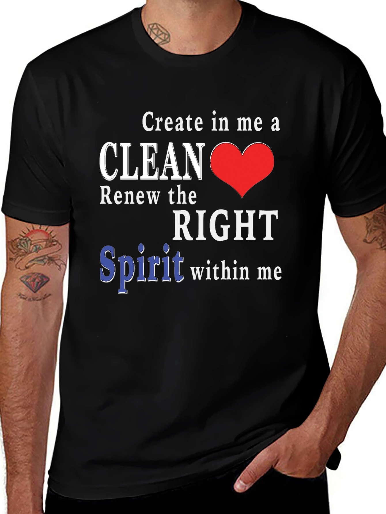 Clean Heart T-Shirt - Christian Inspired Design