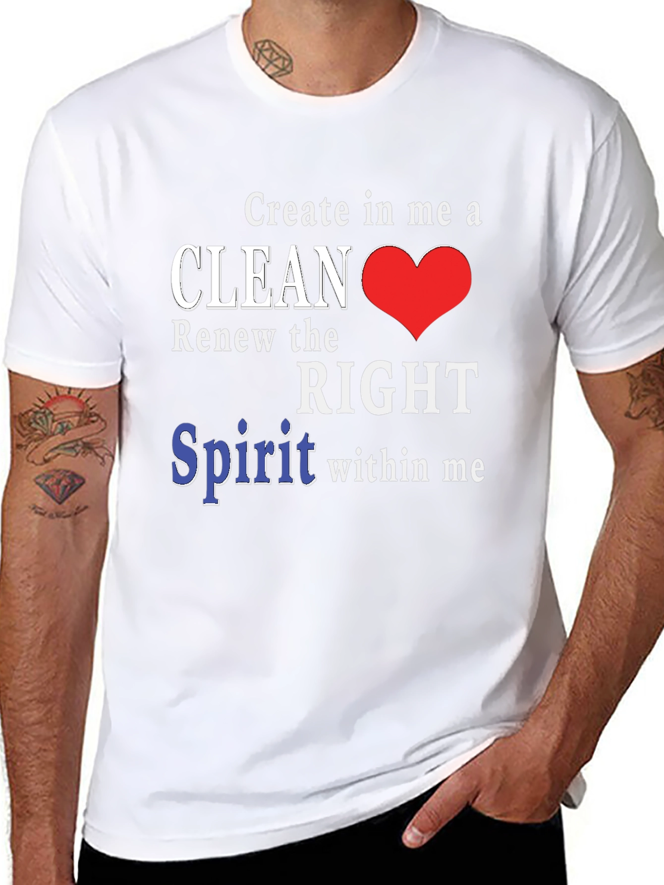Clean Heart T-Shirt - Christian Inspired Design