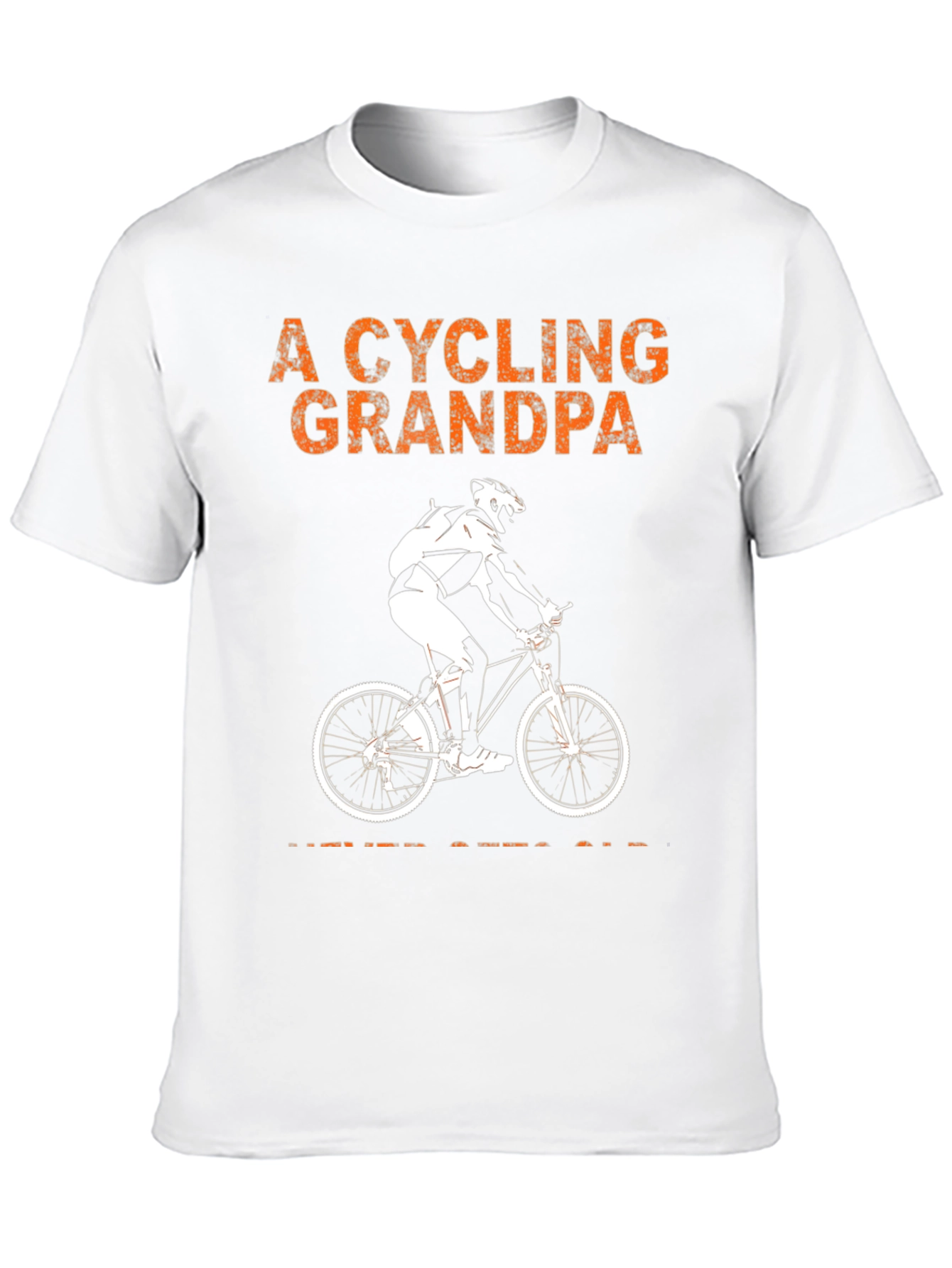 Cycling Grandpa Graphic T-Shirt - Never Gets Old Ride!