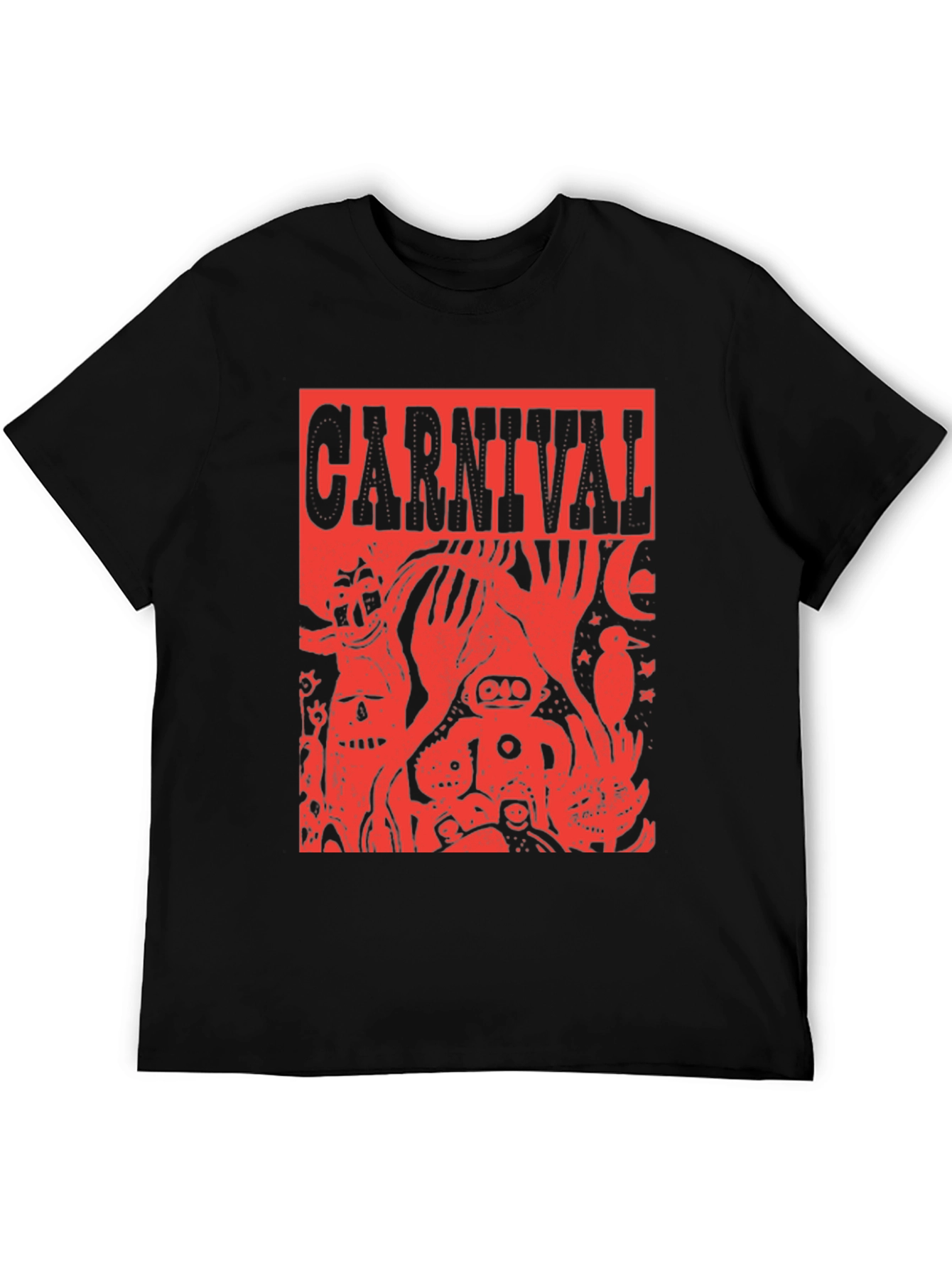 Carnival Graphic Tee - Edgy Red Print