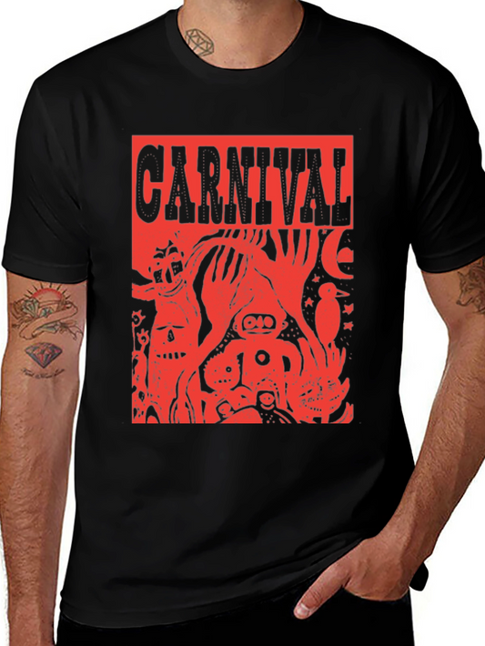 Carnival Graphic Tee - Edgy Red Print