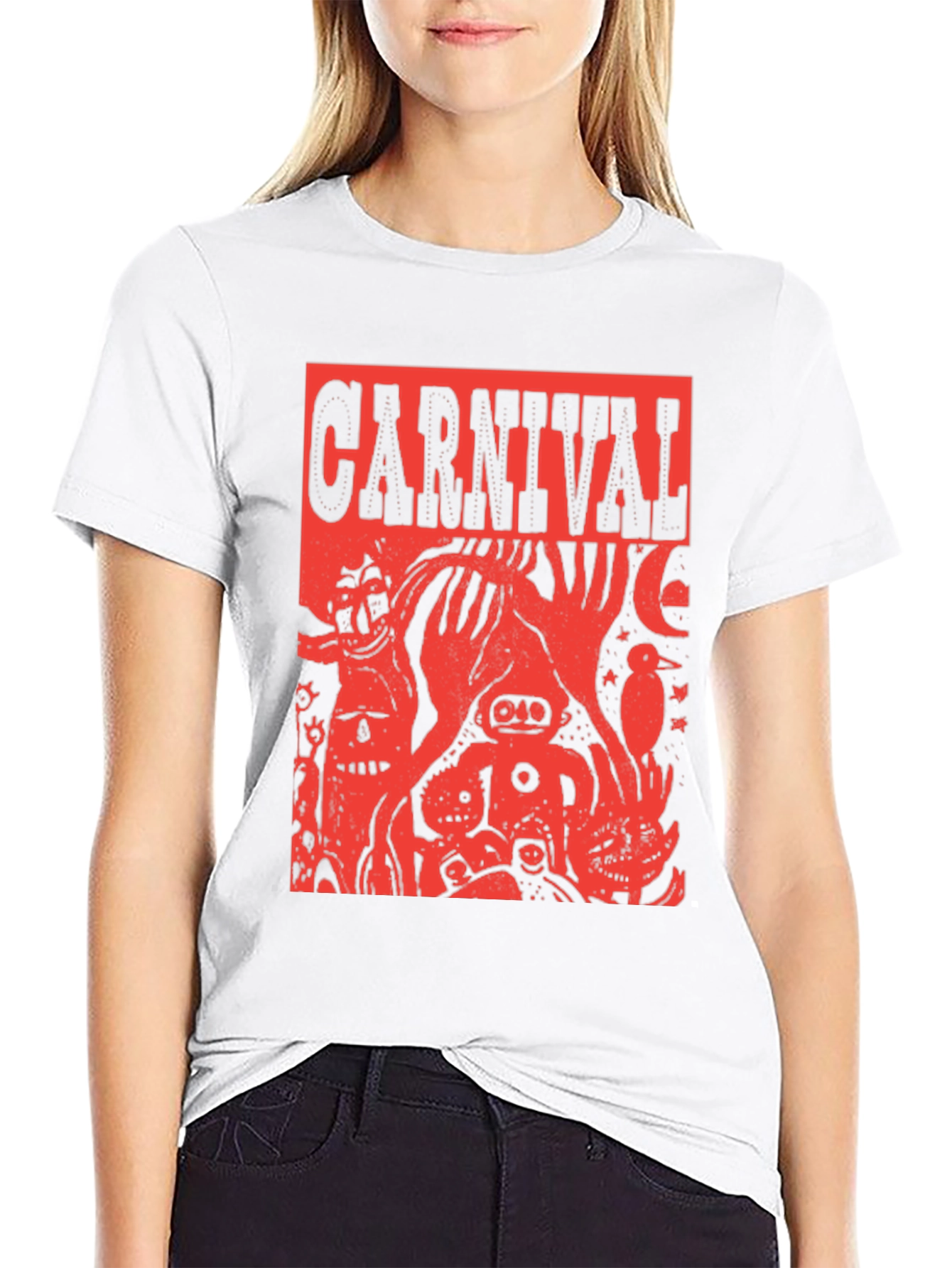 Carnival Graphic Tee - Edgy Red Print