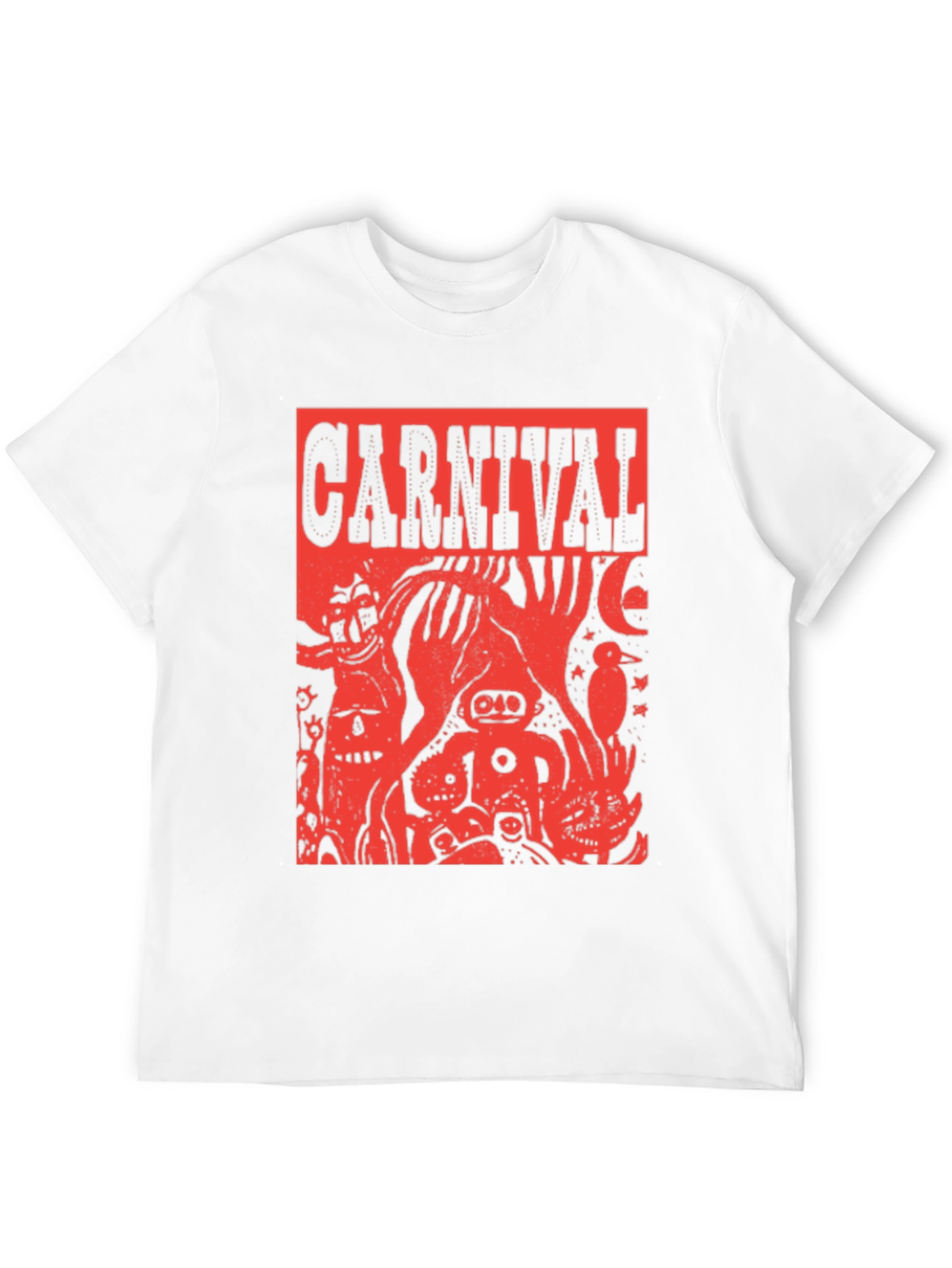Carnival Graphic Tee - Edgy Red Print