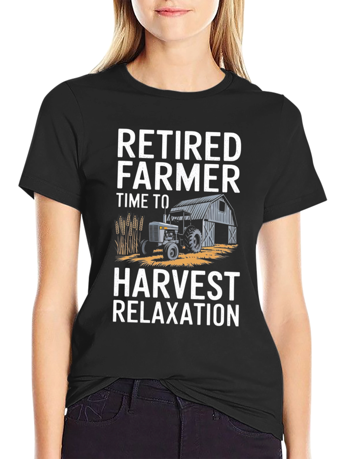 Retired Farmer T-Shirt - Harvest Relaxation Graphic Tee