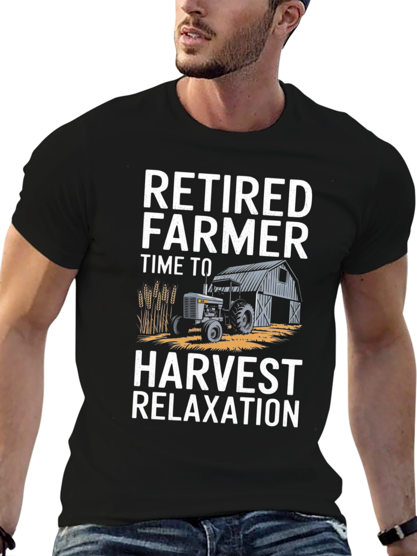 Retired Farmer T-Shirt - Harvest Relaxation Graphic Tee