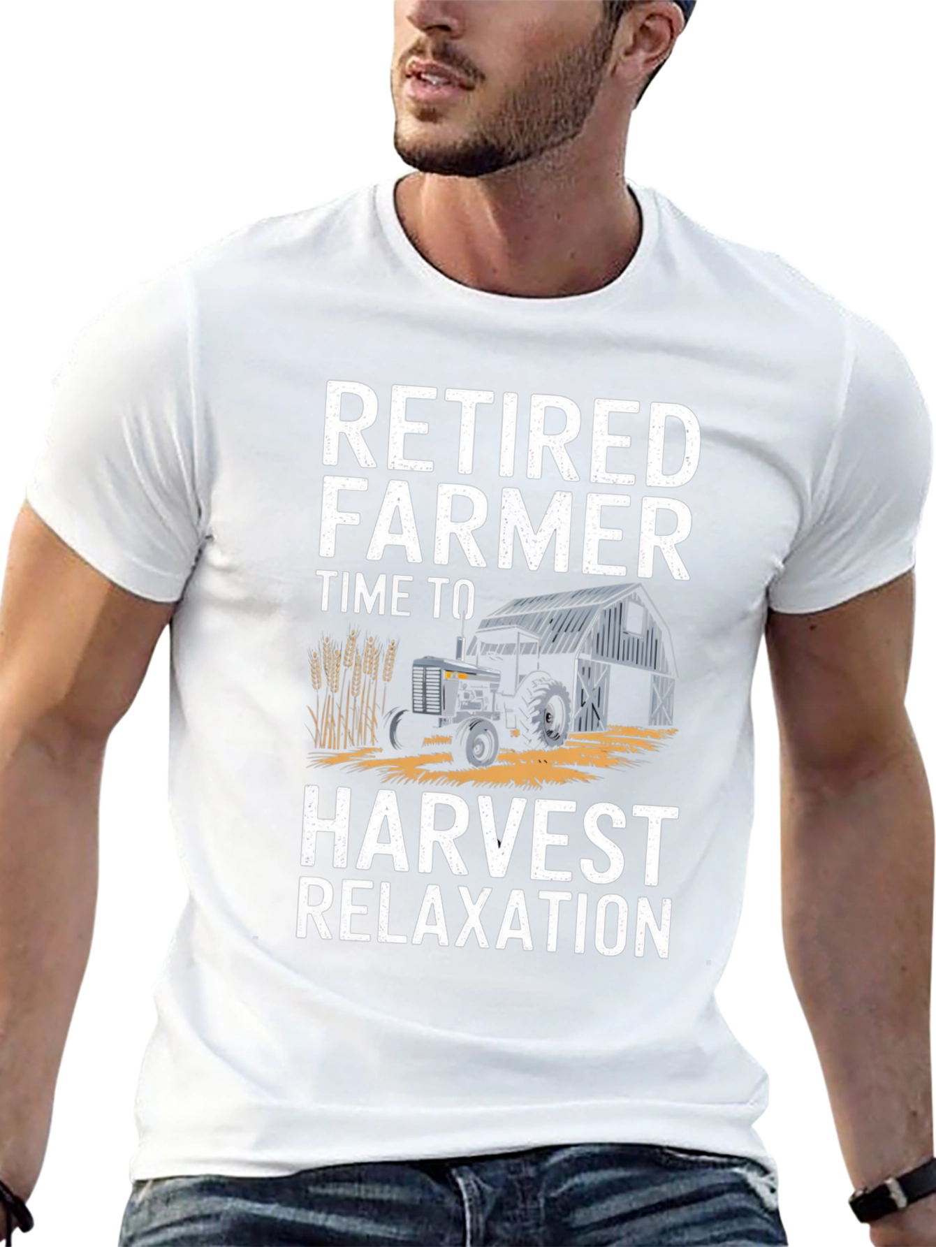 Retired Farmer T-Shirt - Harvest Relaxation Graphic Tee