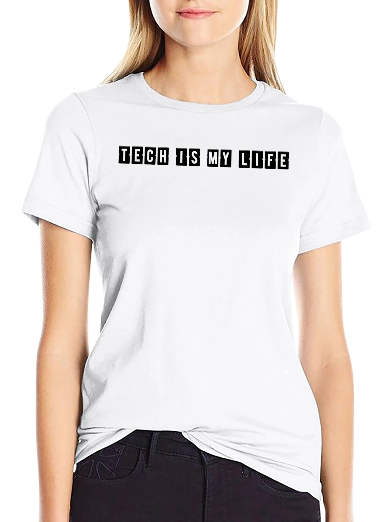 Tech Is My Life Graphic Tee - Black