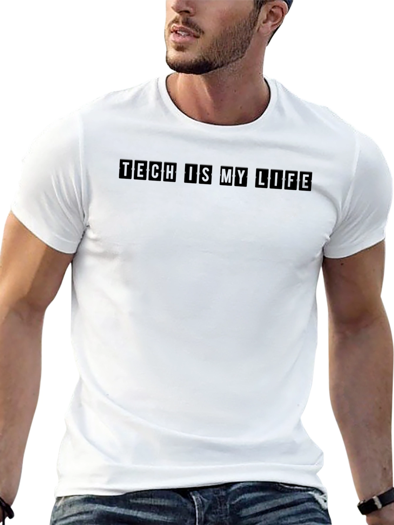 Tech Is My Life Graphic Tee - Black