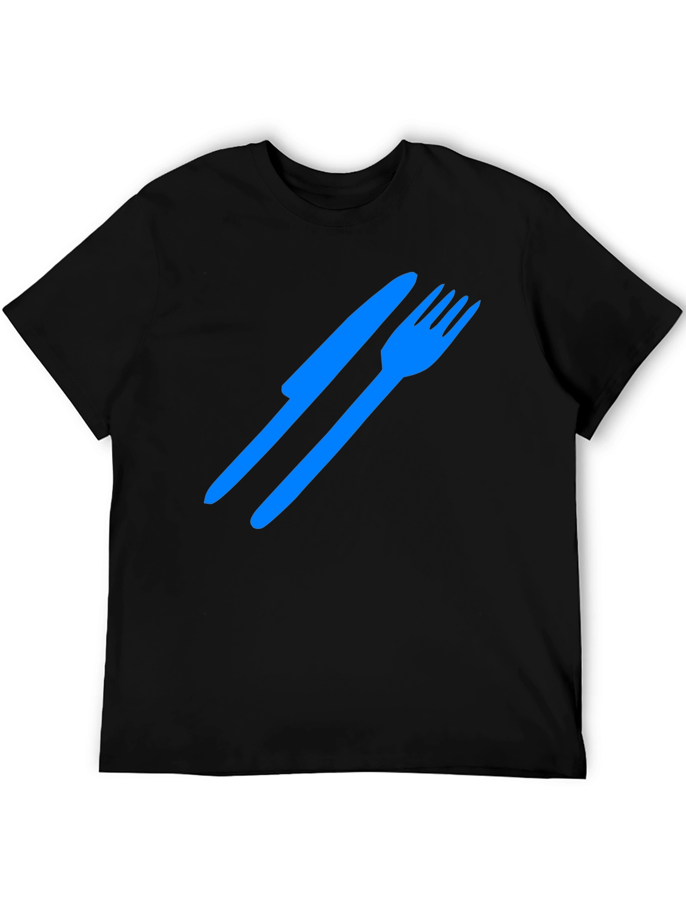 Cutlery Graphic Tee - Black Cotton T-Shirt