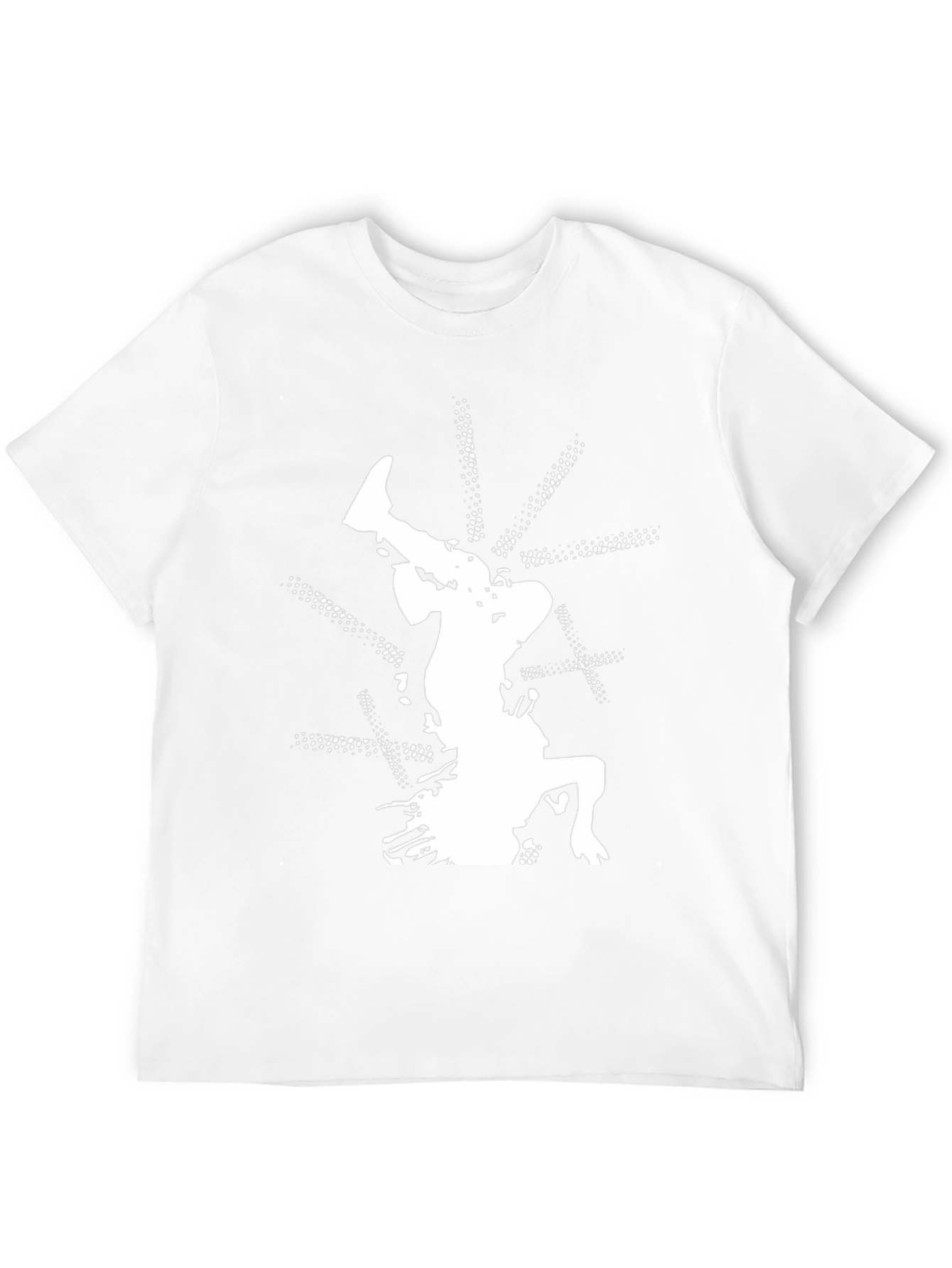 Black T-Shirt with White Graphic Design