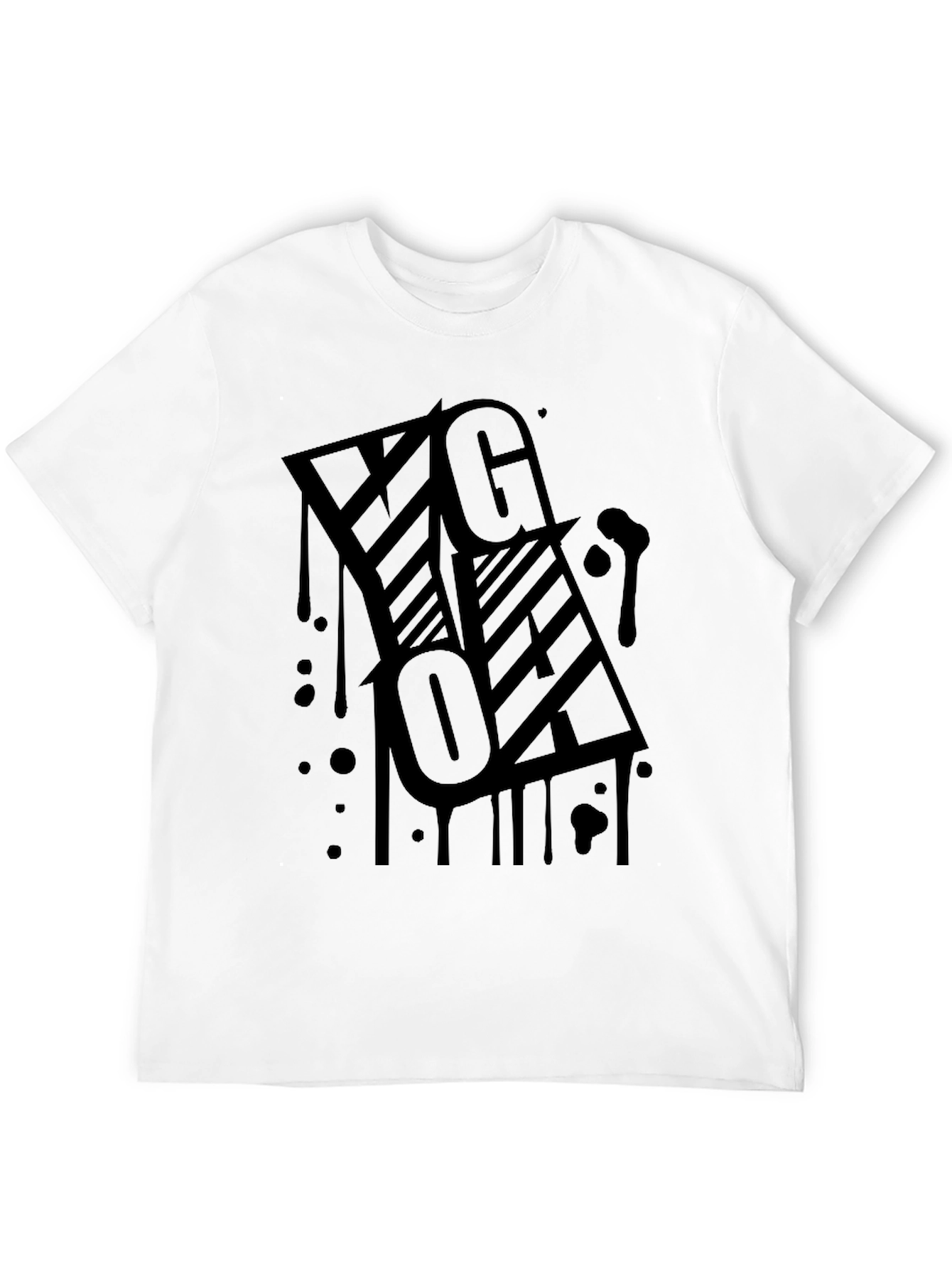 Black Graphic Print T-Shirt - Urban Style