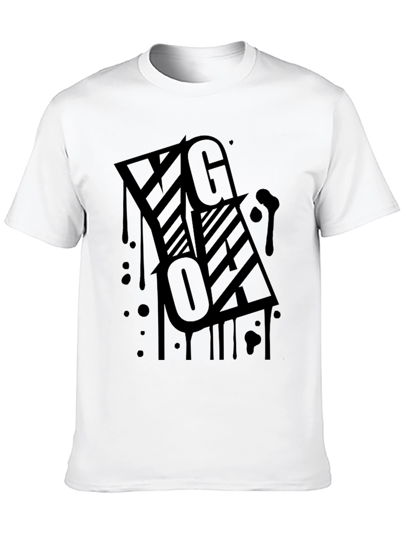 Black Graphic Print T-Shirt - Urban Style