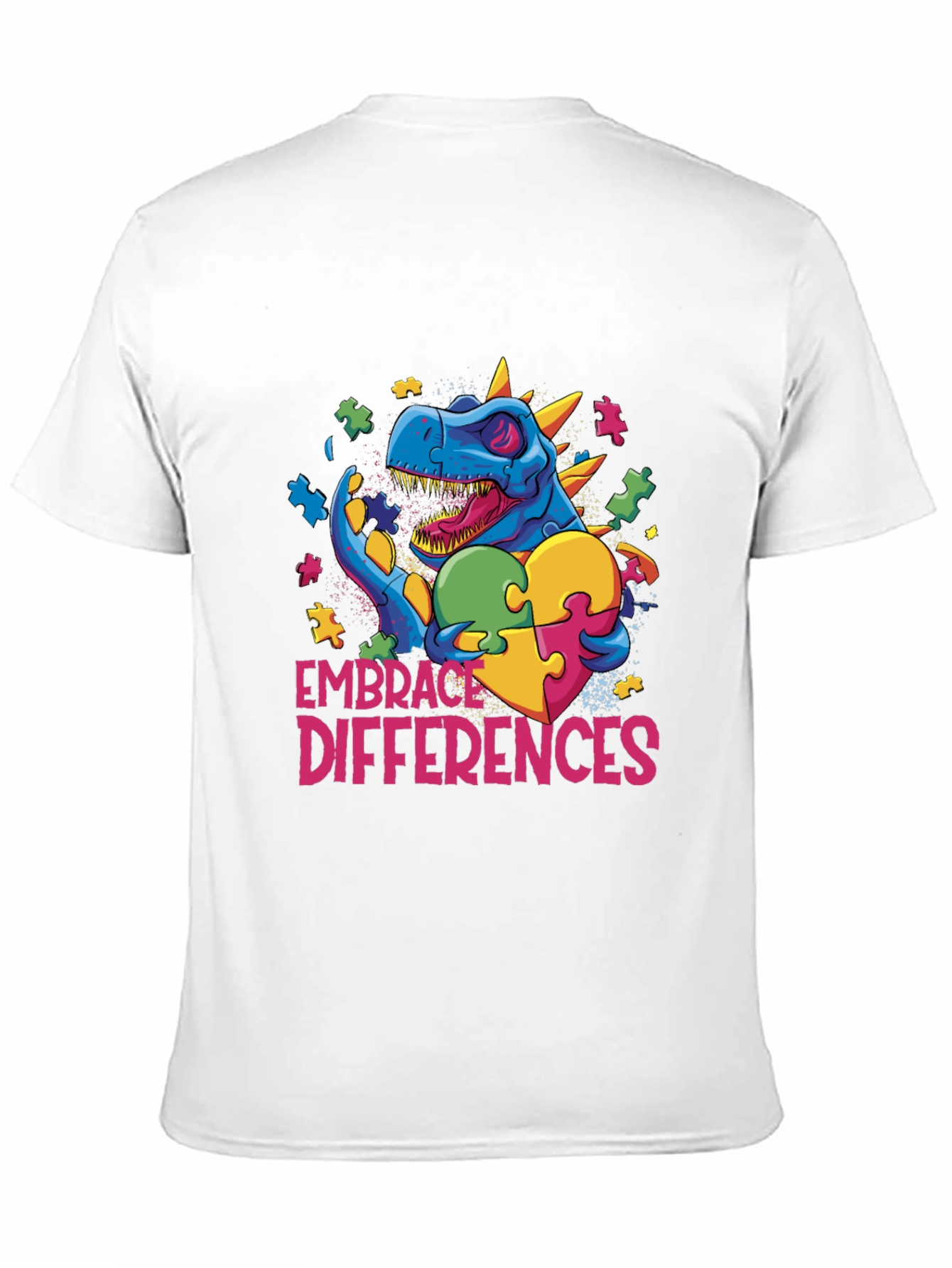 Embrace Differences Dinosaur Autism Awareness T-Shirt