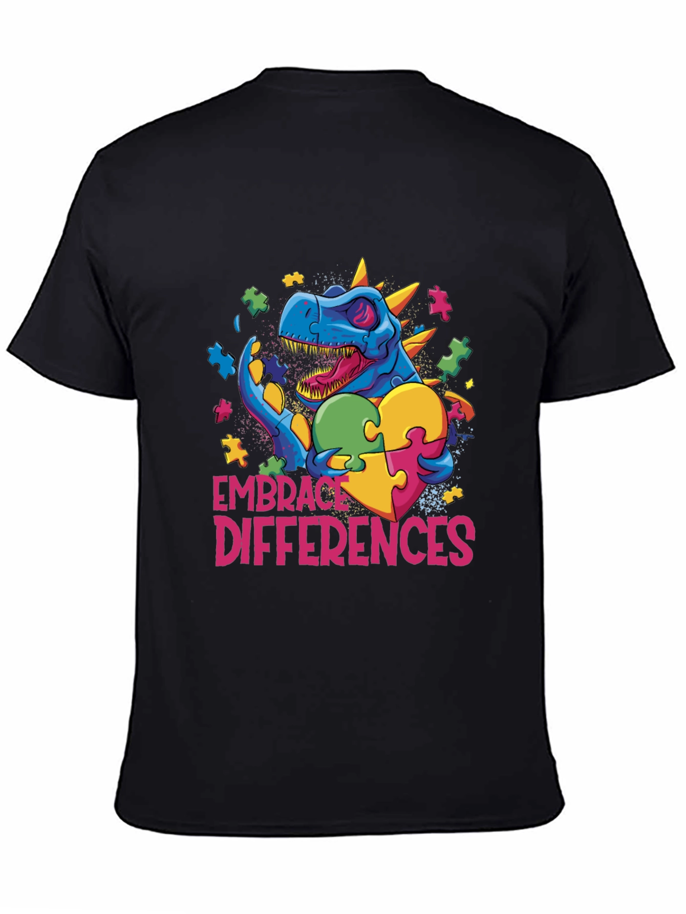 Embrace Differences Dinosaur Autism Awareness T-Shirt