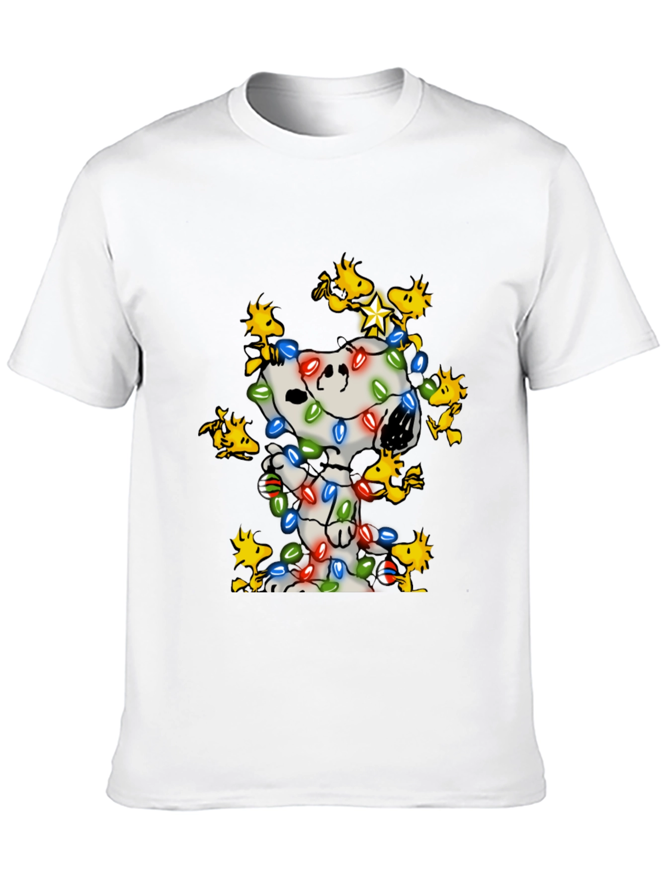 Snoopy & Woodstock Christmas Lights T-Shirt
