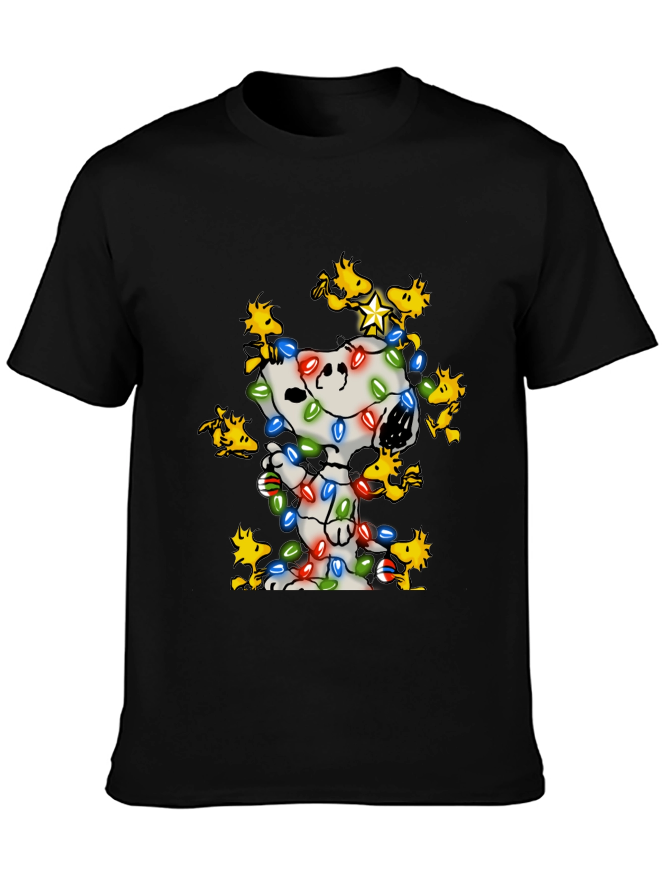 Snoopy & Woodstock Christmas Lights T-Shirt