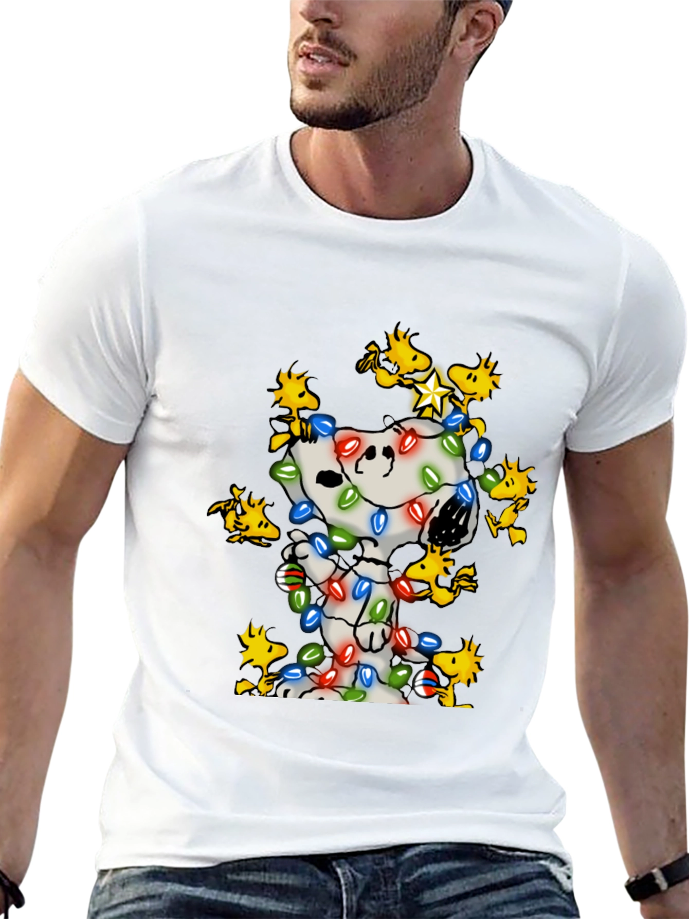Snoopy & Woodstock Christmas Lights T-Shirt