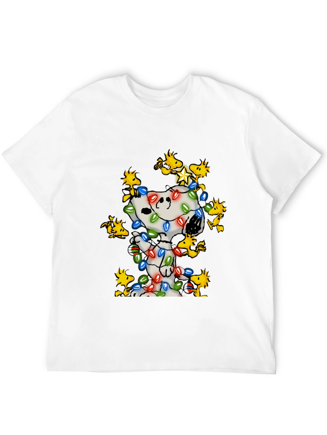 Snoopy & Woodstock Christmas Lights T-Shirt