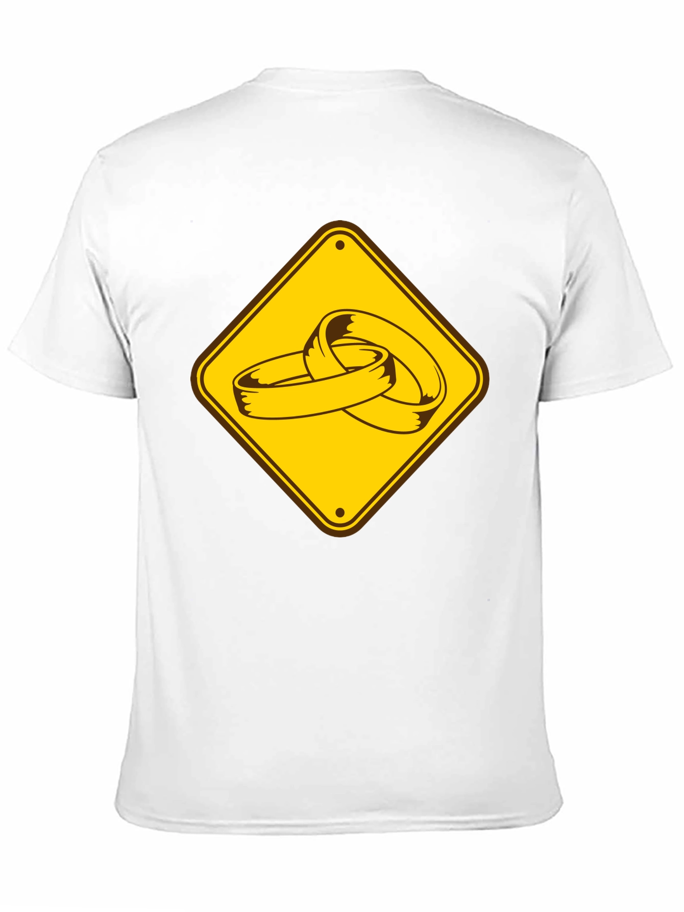 Wedding Ring Crossing Sign Graphic Tee