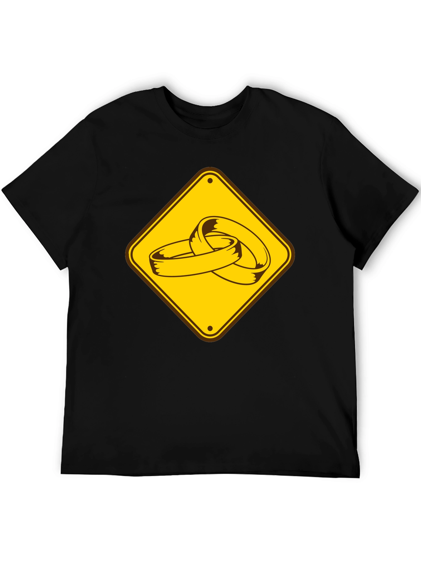 Wedding Ring Crossing Sign Graphic Tee