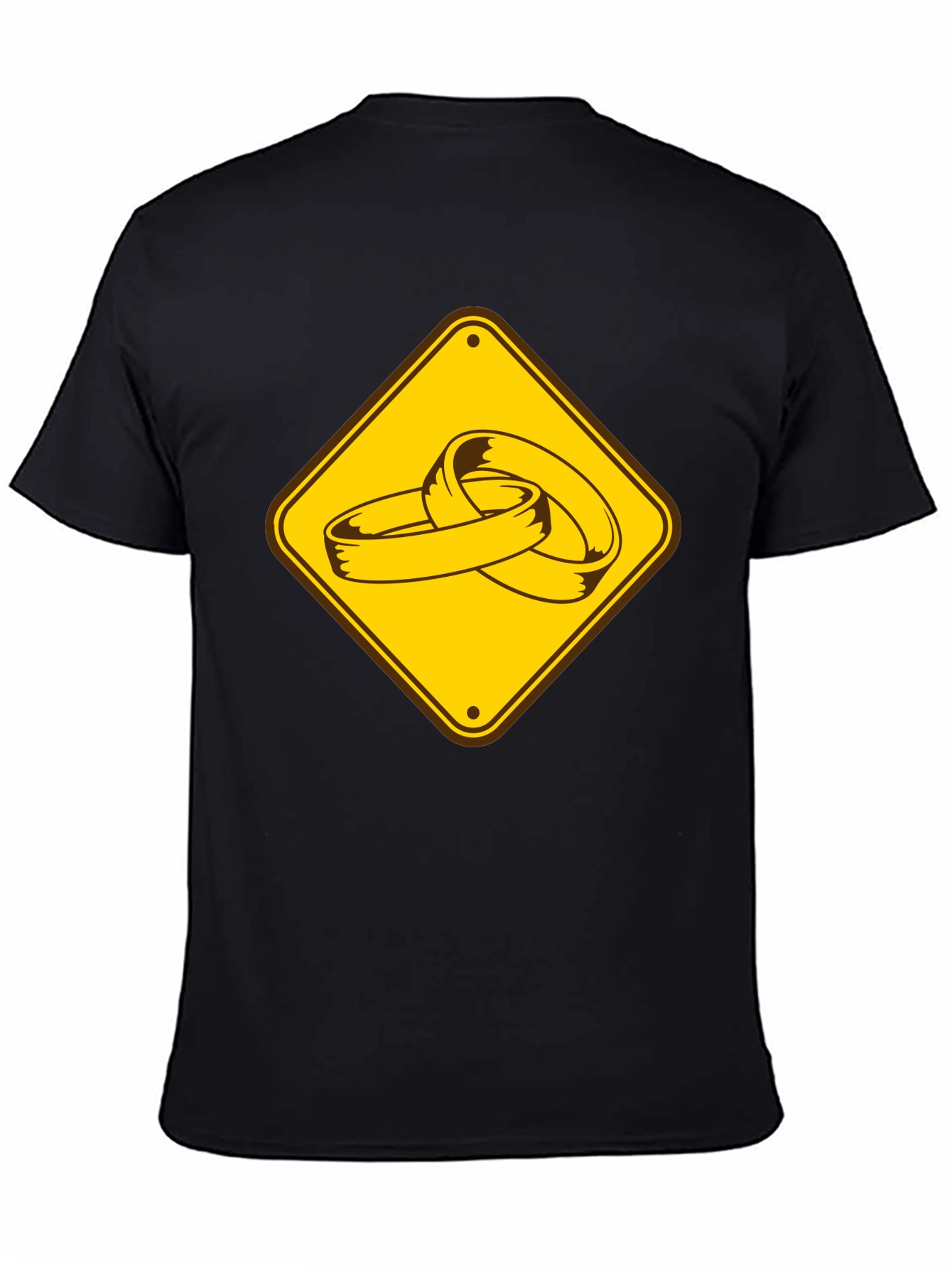 Wedding Ring Crossing Sign Graphic Tee