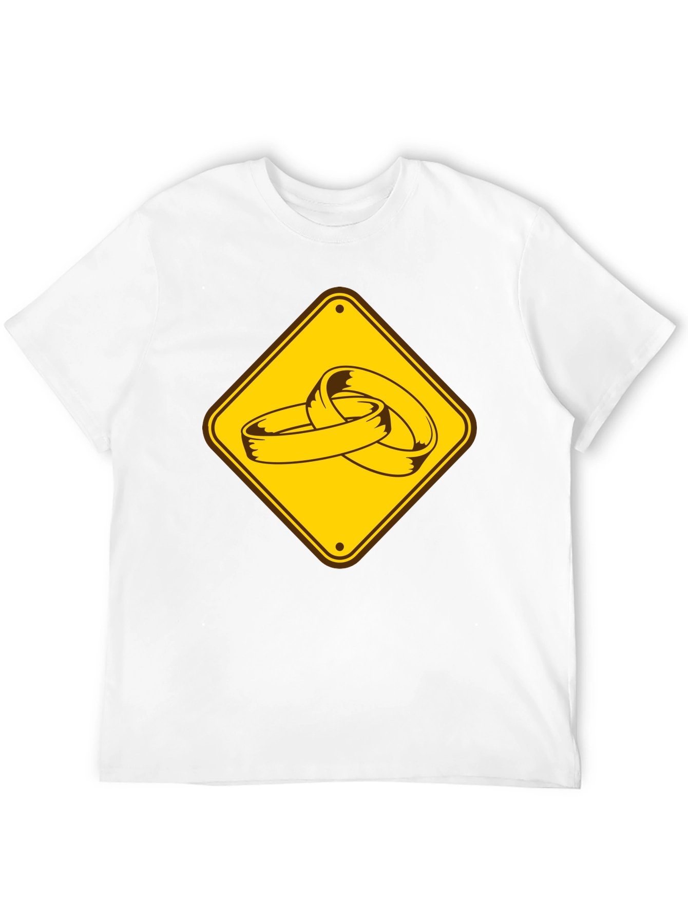 Wedding Ring Crossing Sign Graphic Tee