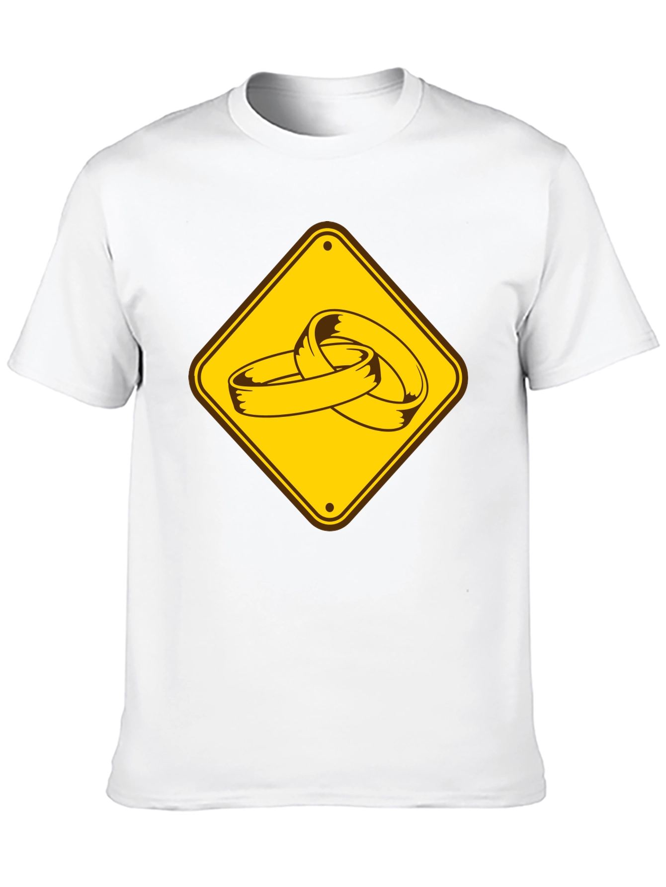 Wedding Ring Crossing Sign Graphic Tee