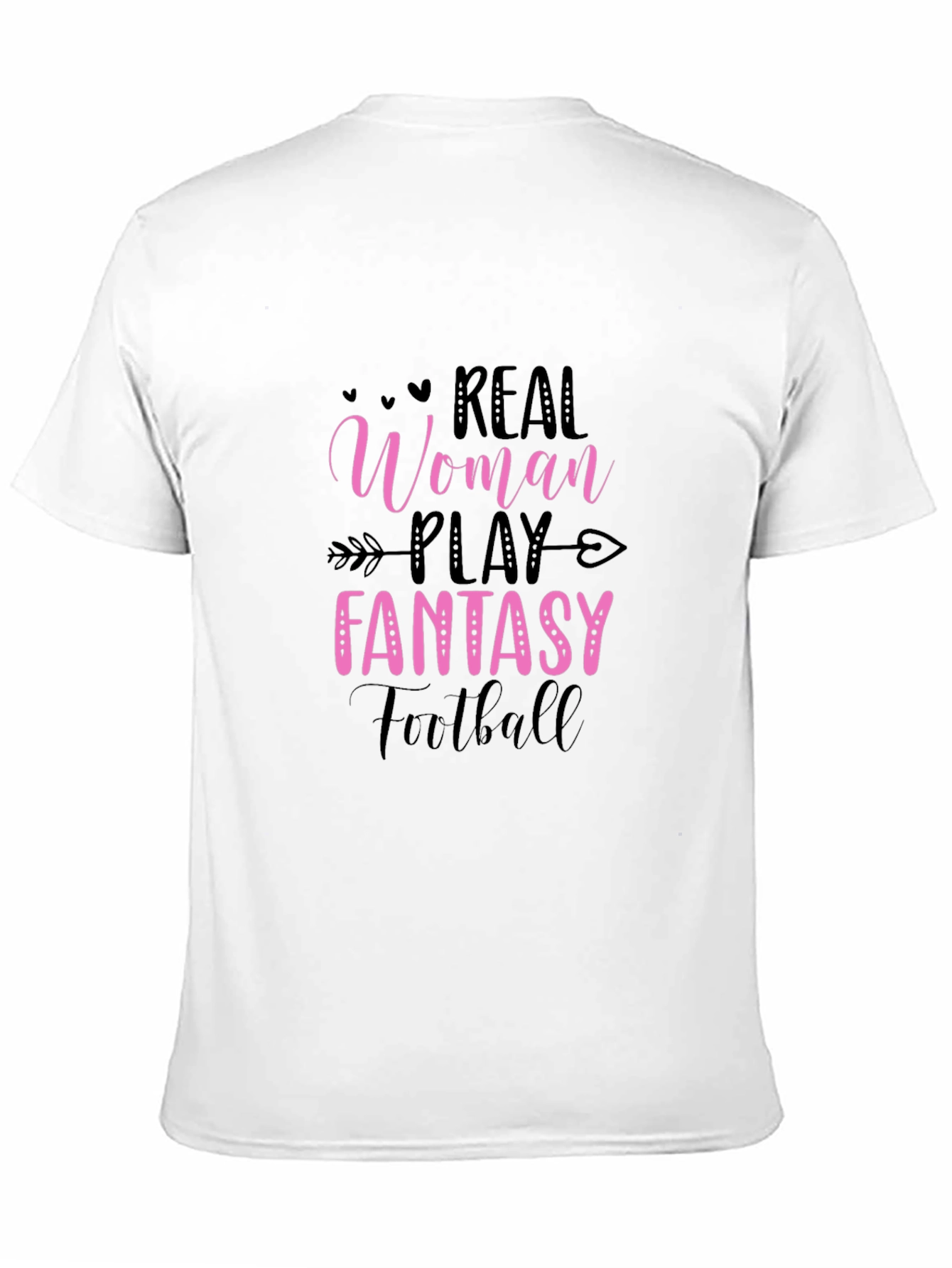 Real Women Play Fantasy Football Black Tee