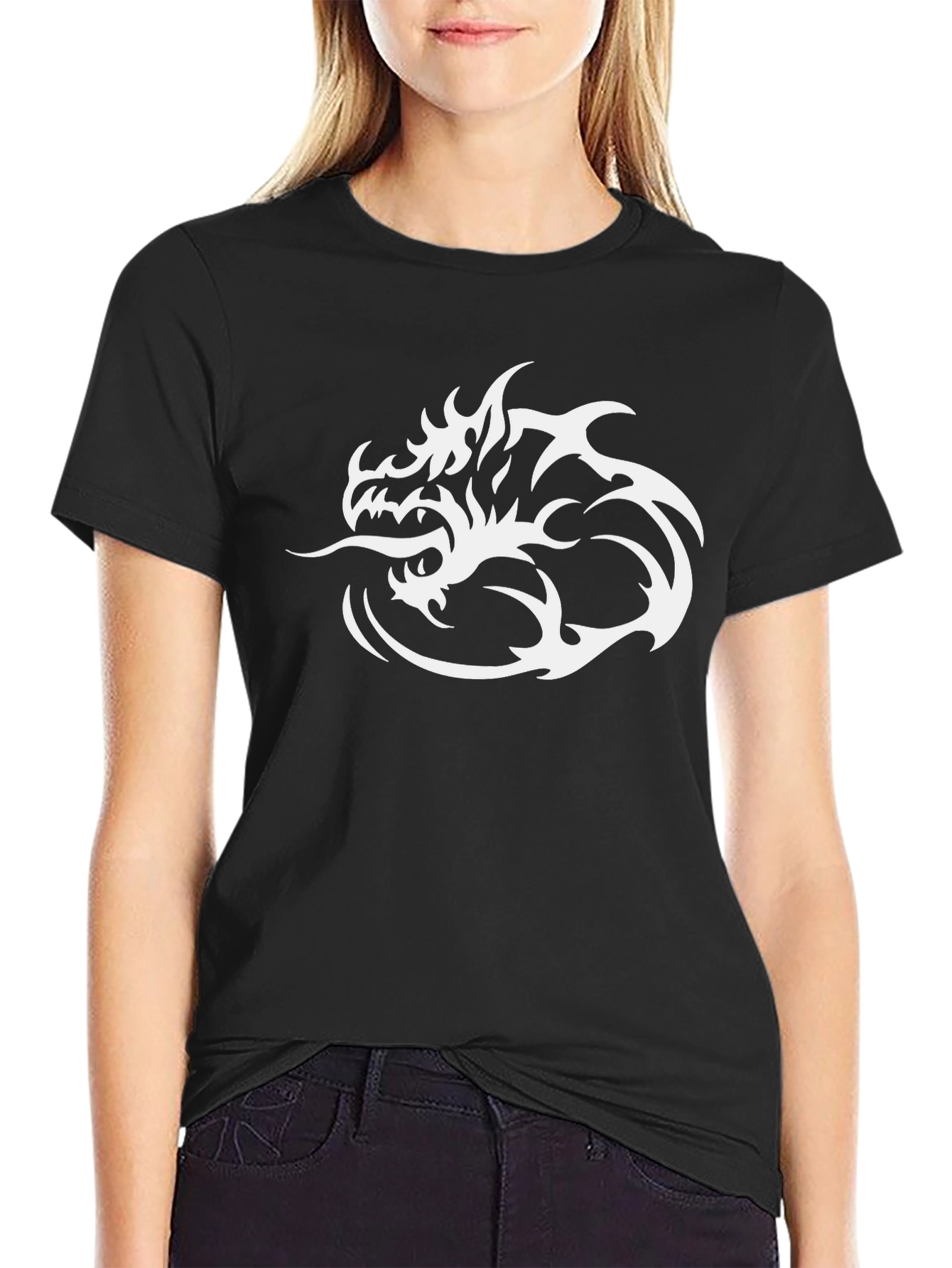 Dragon Graphic Tee - Stylish Black Cotton Shirt