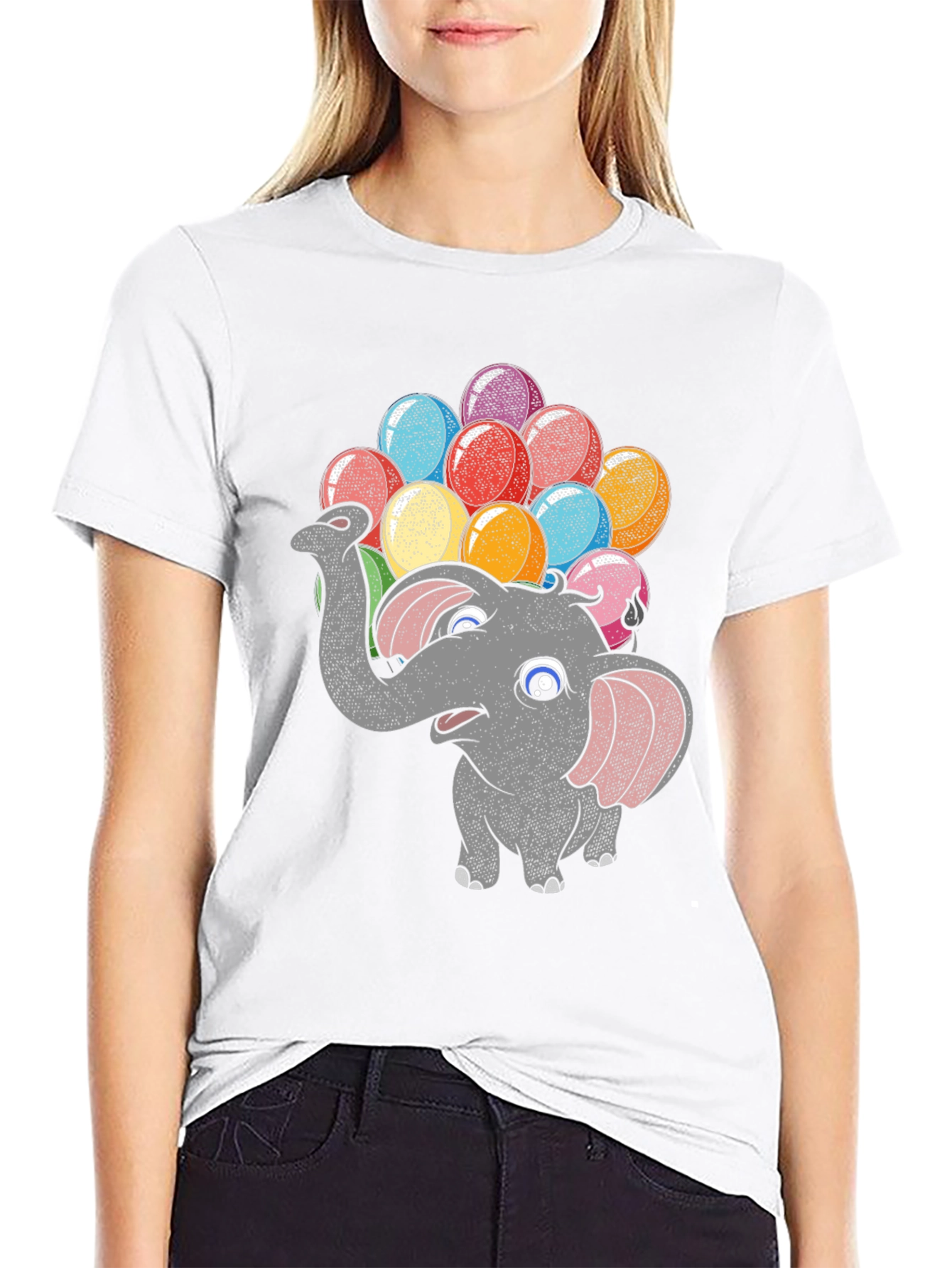 Elephant Balloons Graphic Tee - Fun & Whimsical
