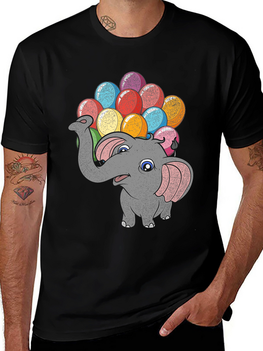 Elephant Balloons Graphic Tee - Fun & Whimsical