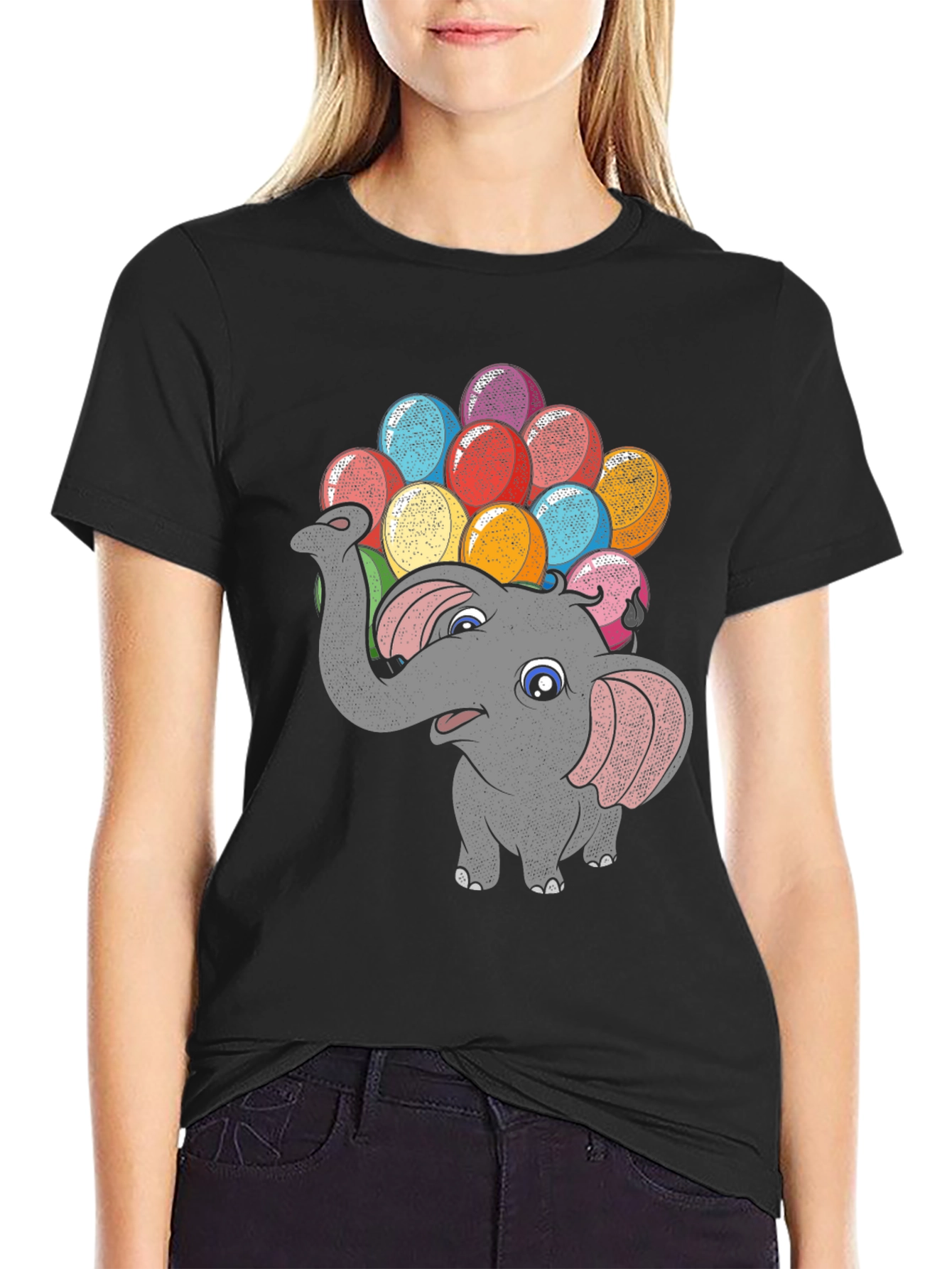 Elephant Balloons Graphic Tee - Fun & Whimsical