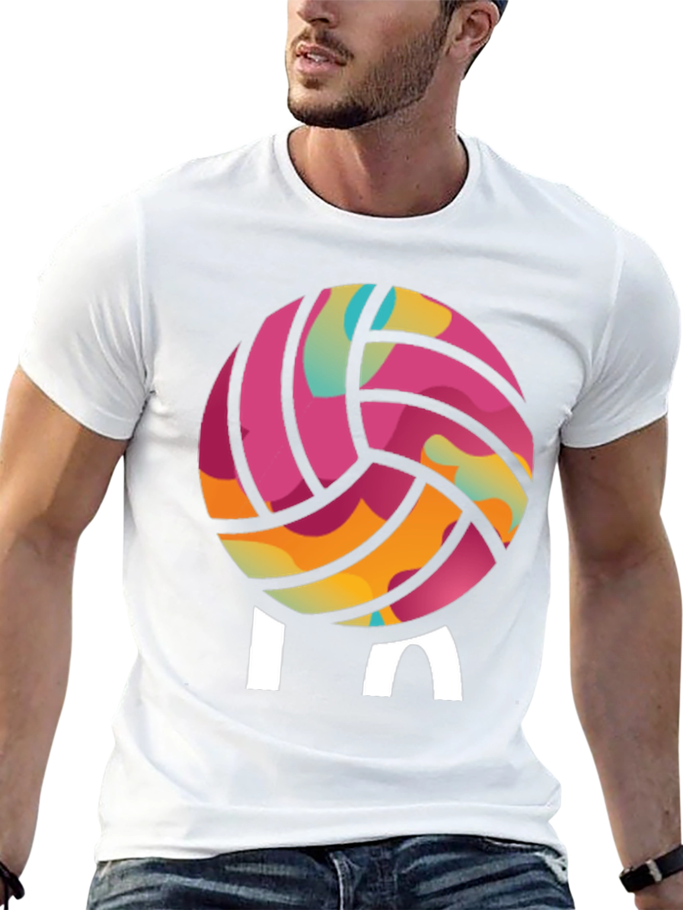 Volleyball Graphic Tee - Playful Design Sporty Style