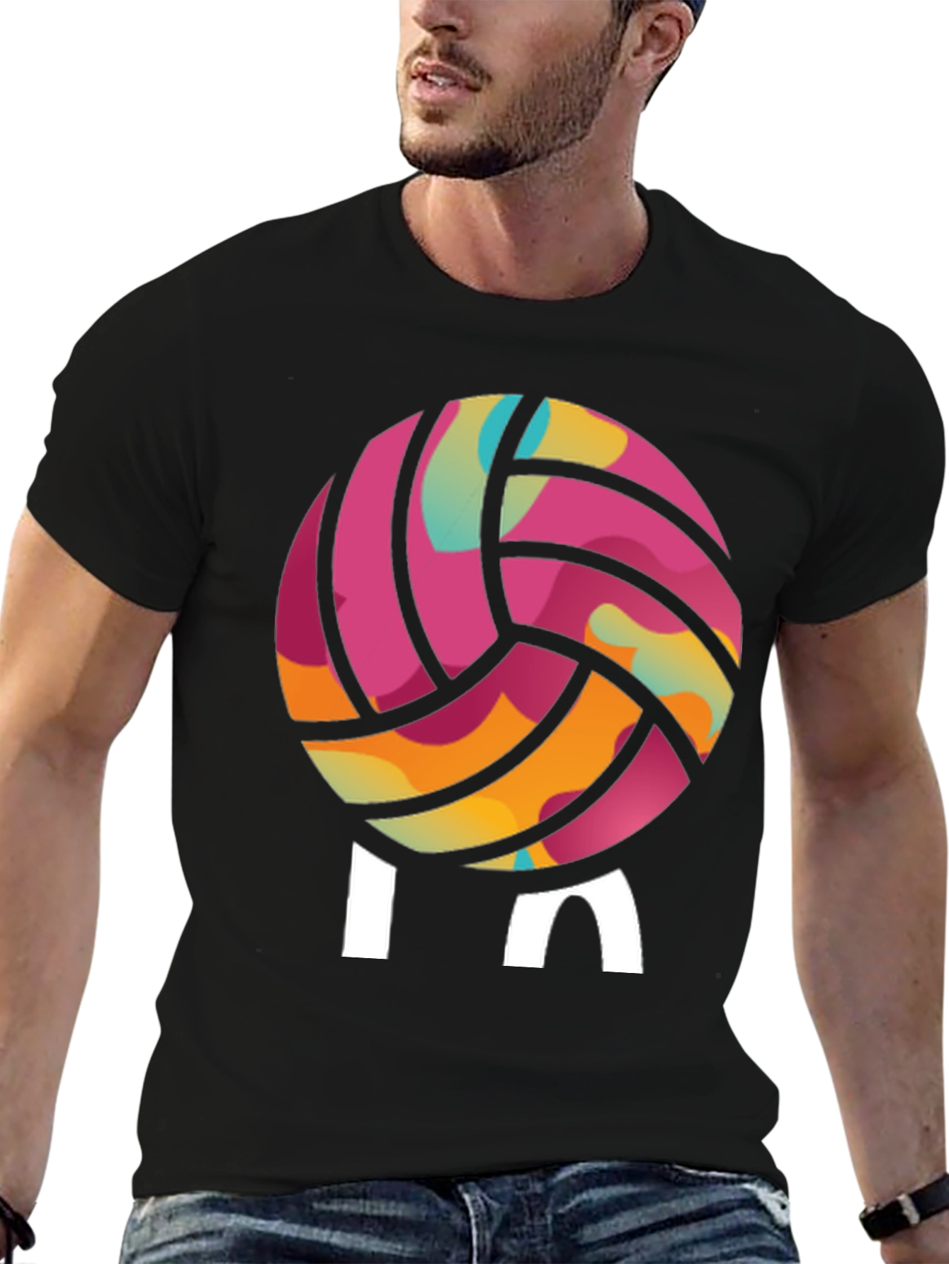 Volleyball Graphic Tee - Playful Design Sporty Style