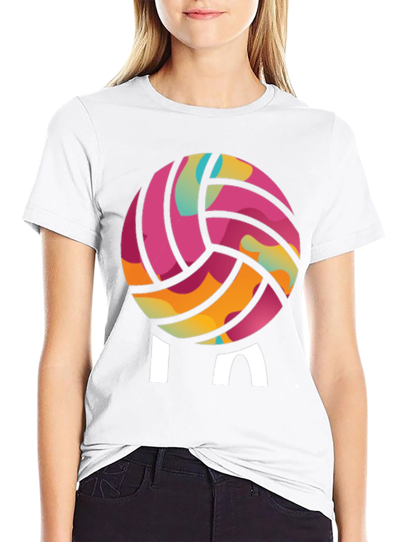 Volleyball Graphic Tee - Playful Design Sporty Style