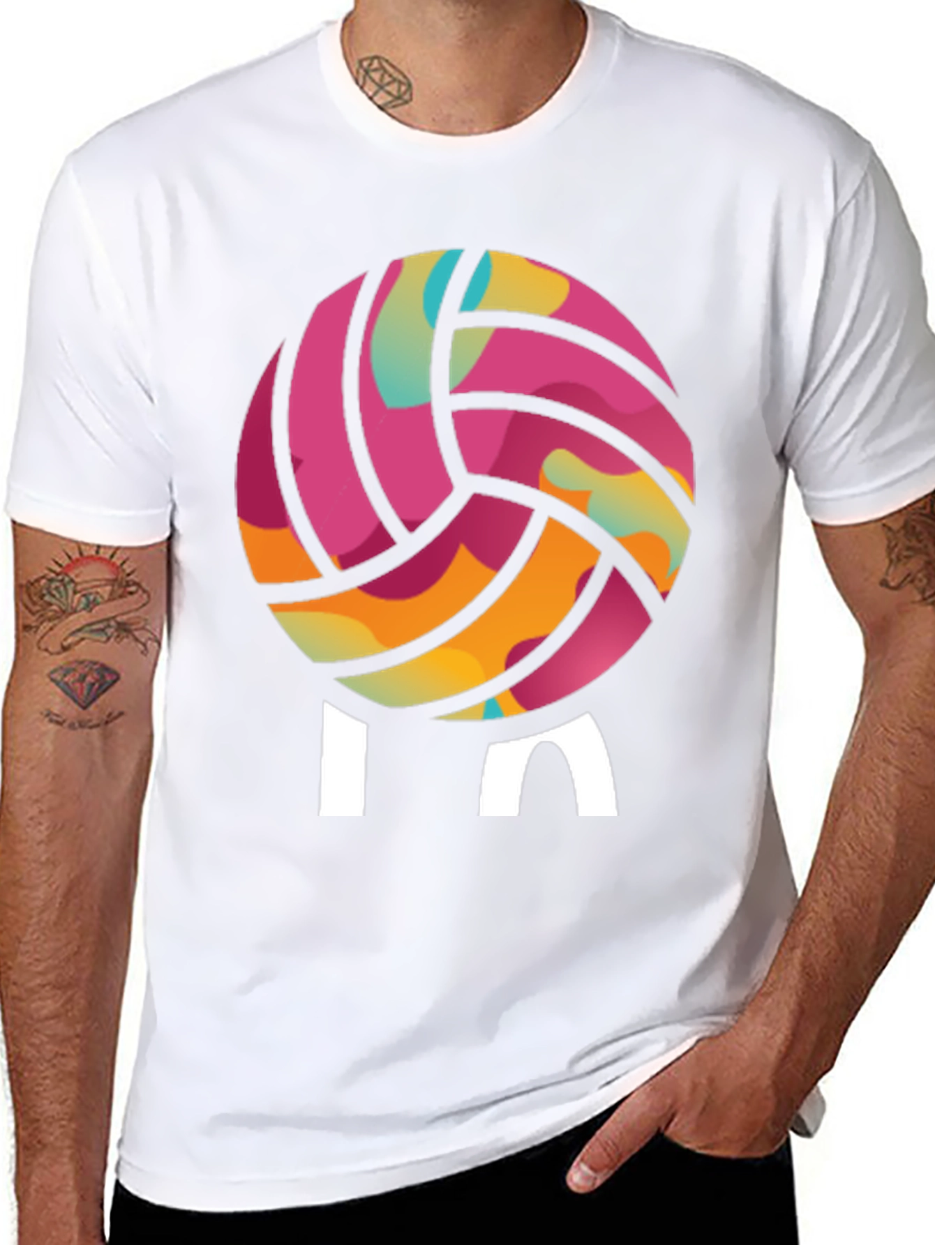 Volleyball Graphic Tee - Playful Design Sporty Style