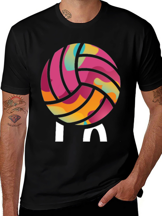 Volleyball Graphic Tee - Playful Design Sporty Style