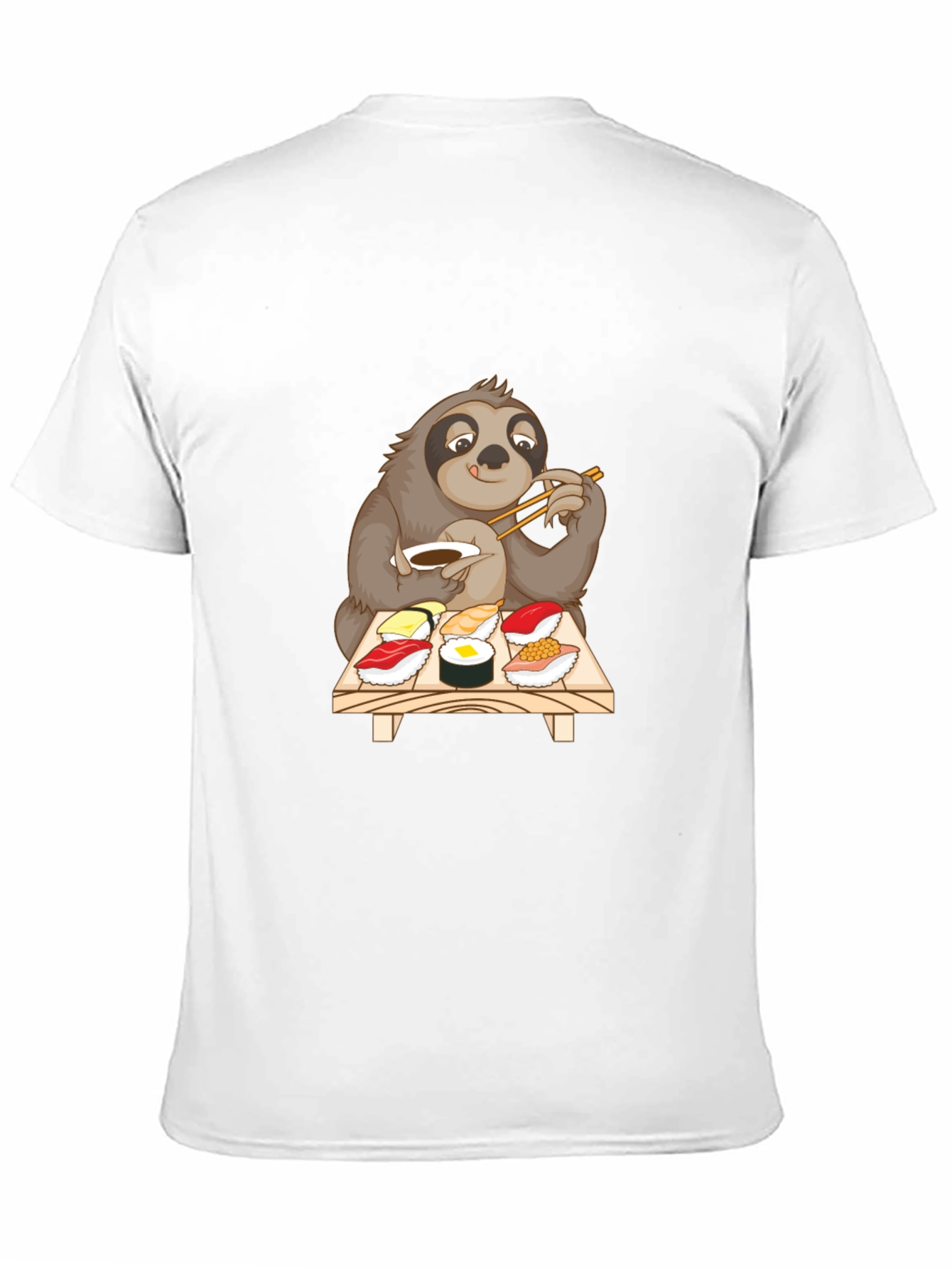 Sloth Sushi Lover T-Shirt - Cute Cartoon Design