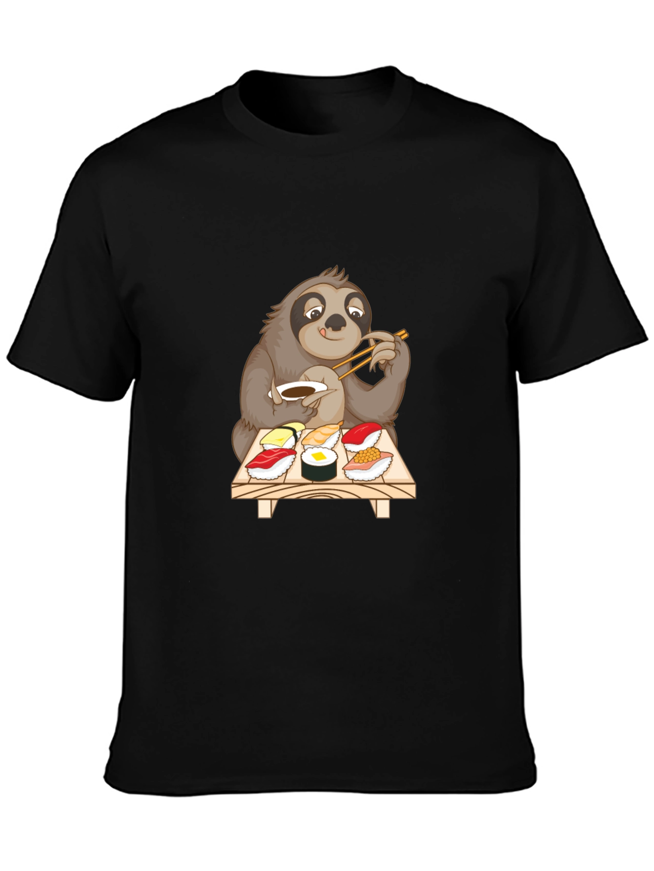 Sloth Sushi Lover T-Shirt - Cute Cartoon Design