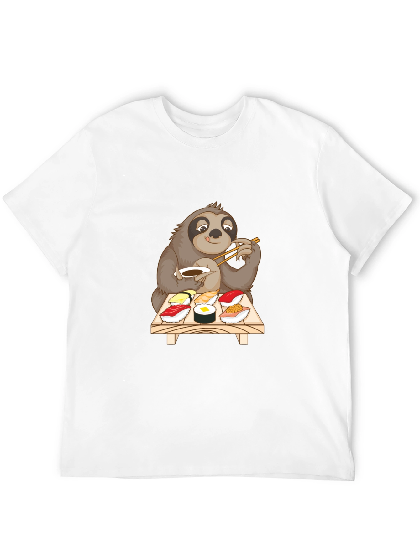 Sloth Sushi Lover T-Shirt - Cute Cartoon Design